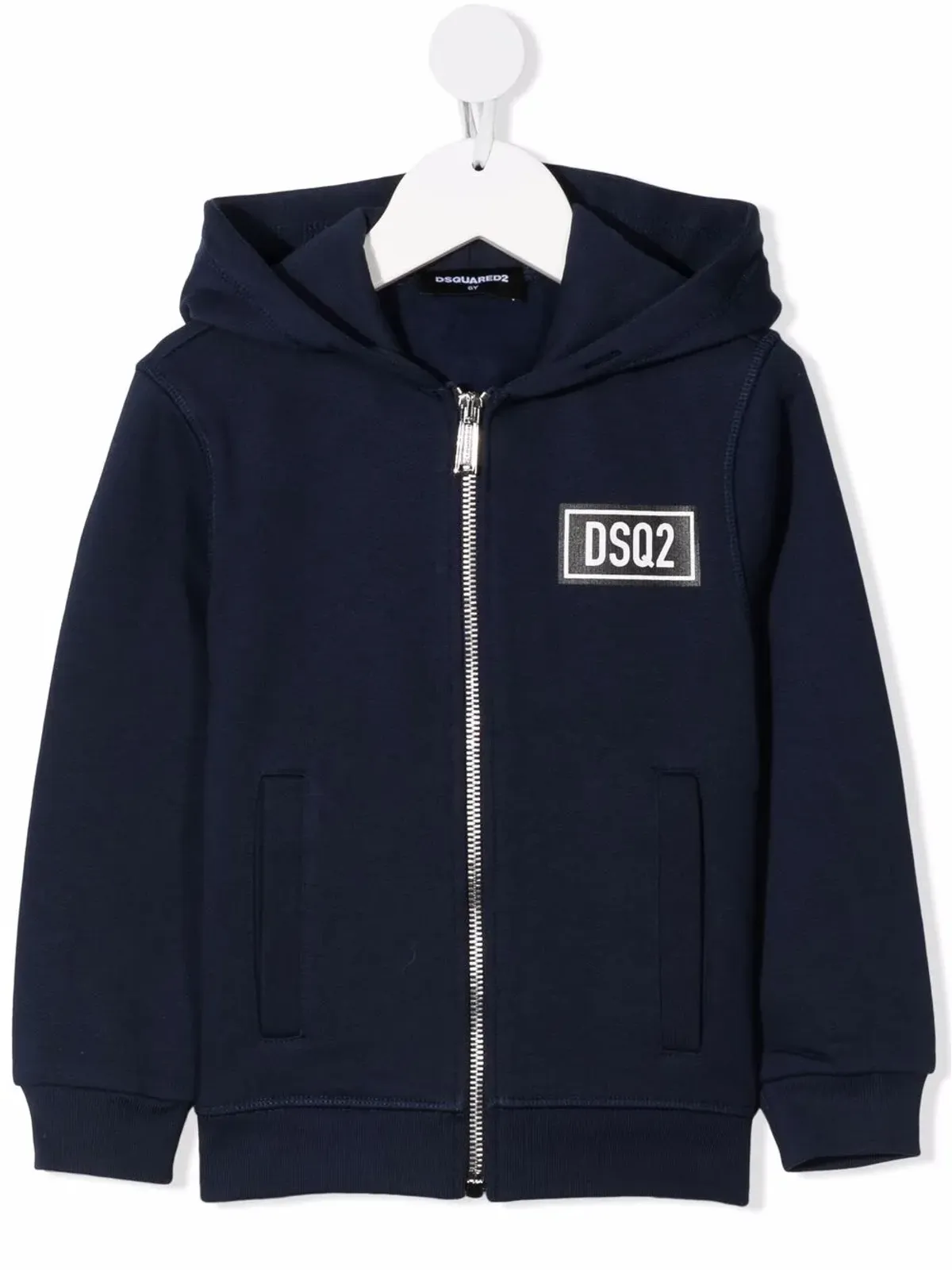 DSQUARED2 KIDS ロゴパッチ フード付きジャケット ブルー - 画像1