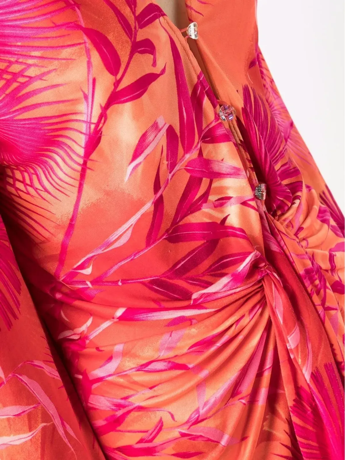 Versace Pre-Owned ジャングルプリント シルクドレス - オレンジ - 画像5