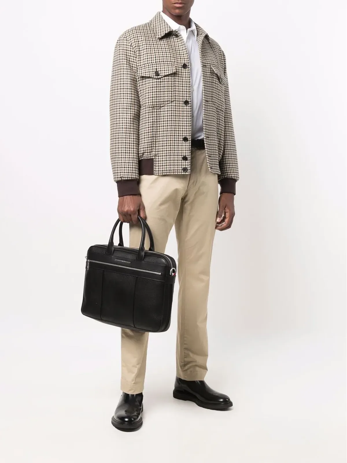 Emporio Armani ロゴパッチ長袖シャツ - 画像2