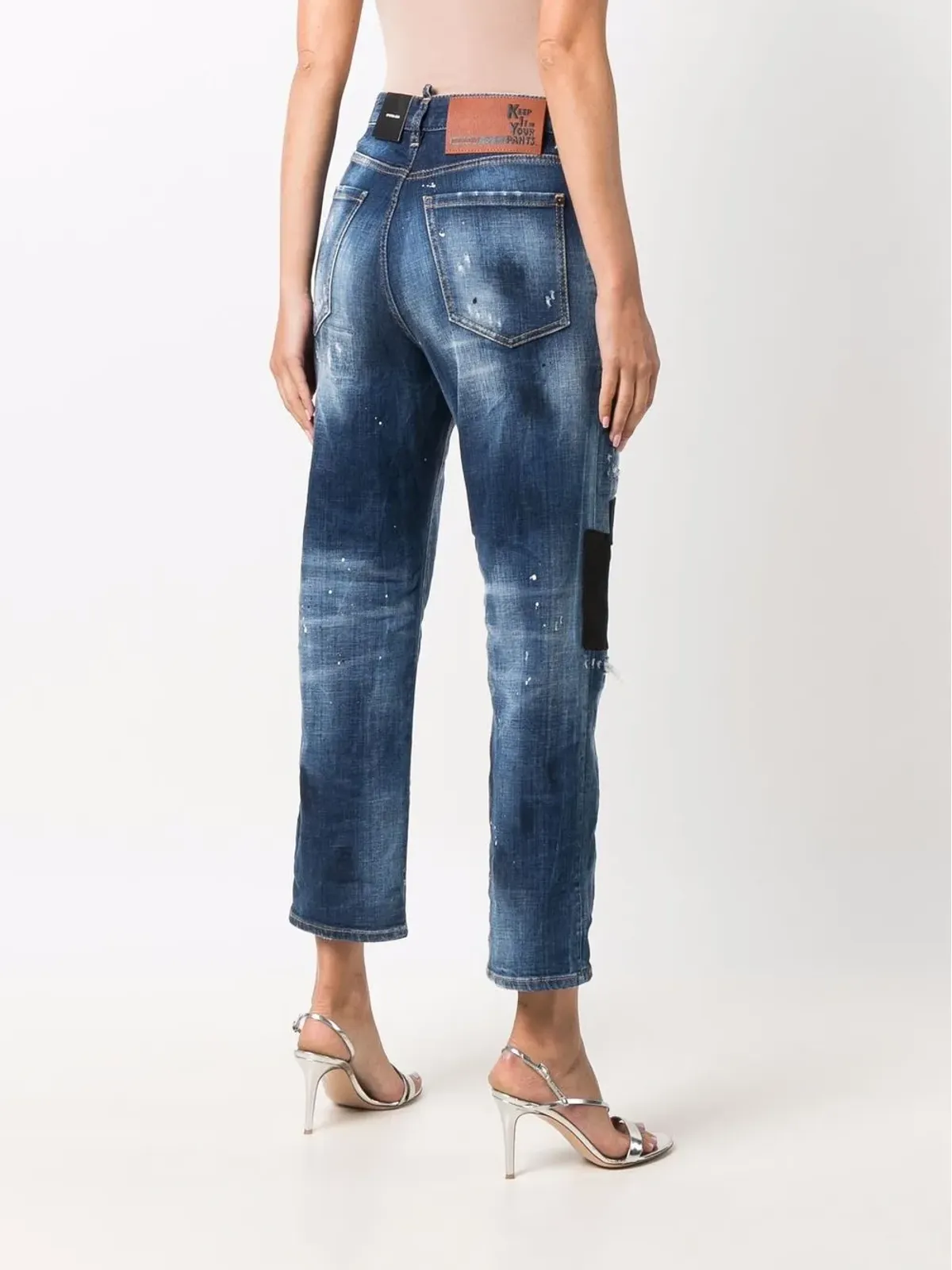 DSQUARED2 ダメージ加工ストレートジーンズ - 画像4