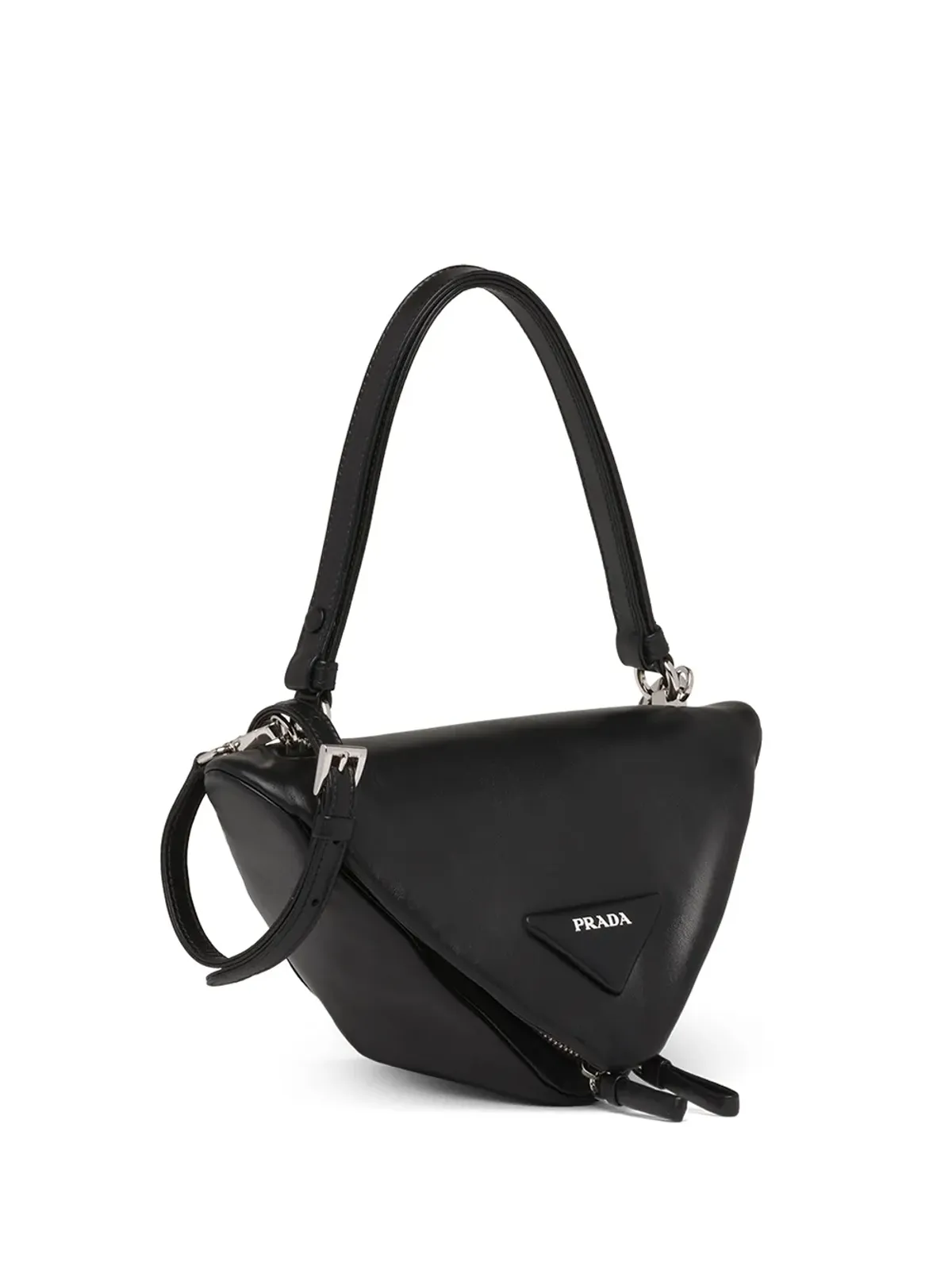 Prada パッド入りナパレザー トップハンドルバッグ - ブラック - 画像3
