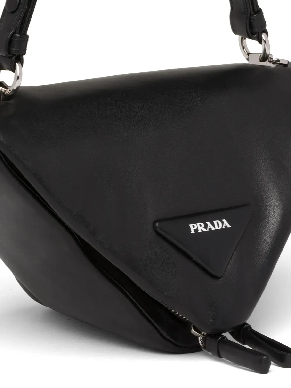 Prada パッド入りナパレザー トップハンドルバッグ - ブラック - 画像4
