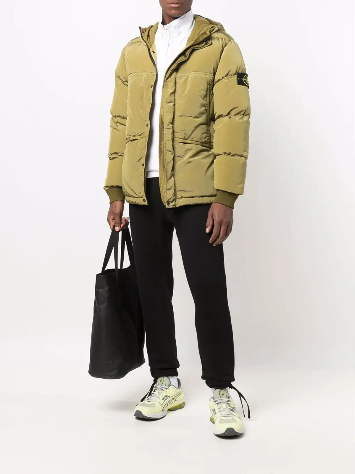 Stone Island ナイロンメタル ダウンTC ロゴパッチ パデッドジャケット - グリーン - 画像2