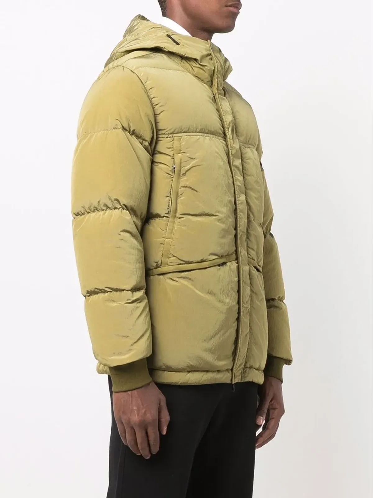Stone Island ナイロンメタル ダウンTC ロゴパッチ パデッドジャケット - グリーン - 画像3