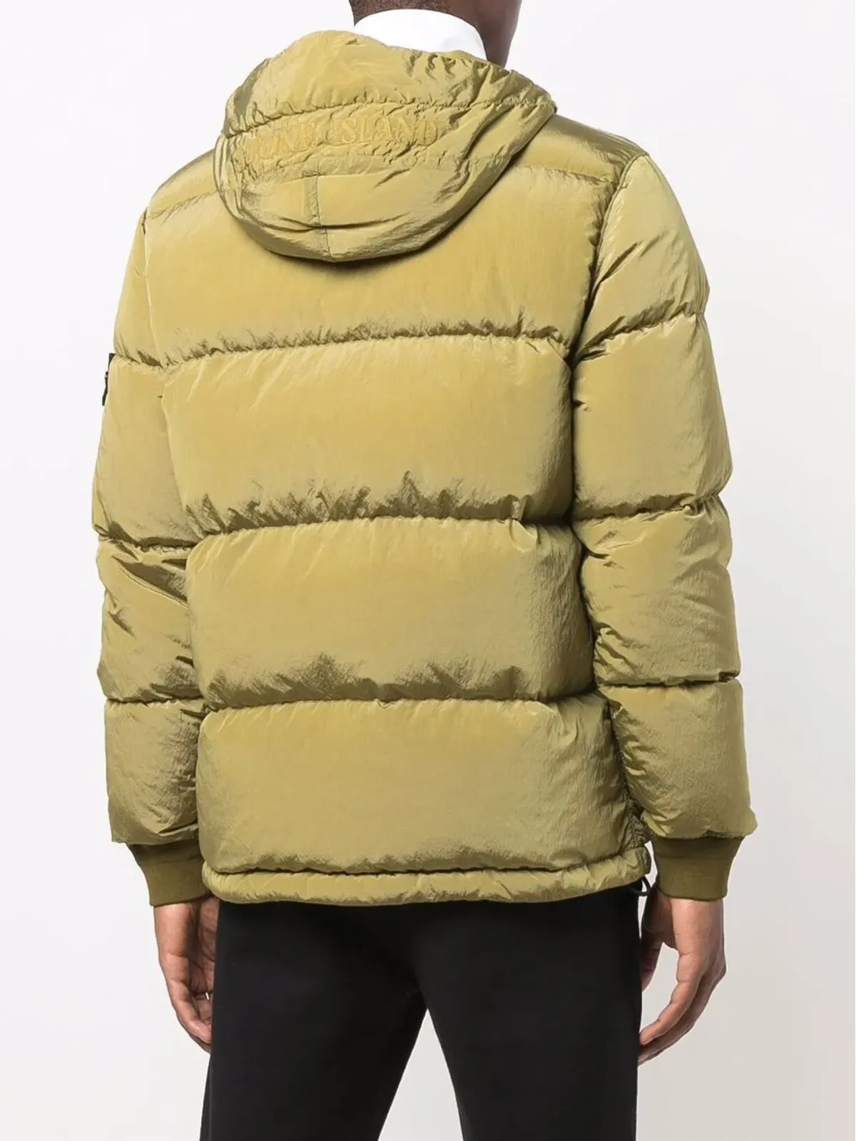 Stone Island ナイロンメタル ダウンTC ロゴパッチ パデッドジャケット - グリーン - 画像4