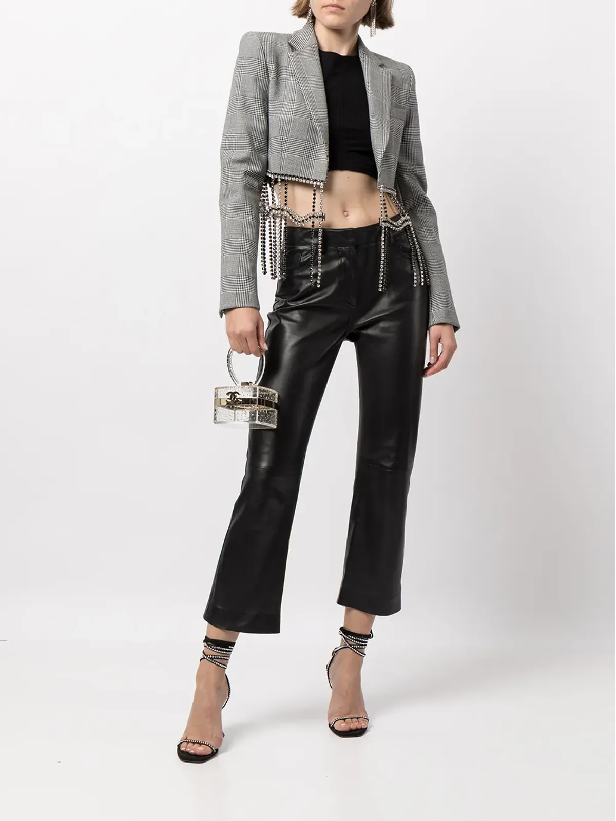 CHANEL ビンテージ 2004 CCラインストーン付き バニティミニバッグ - White - 画像2
