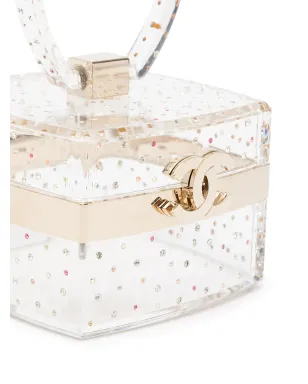 CHANEL ビンテージ 2004 CCラインストーン付き バニティミニバッグ - White - サムネイル4
