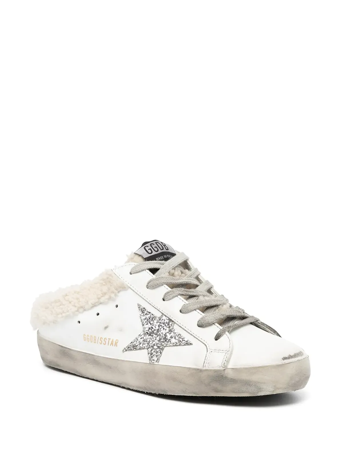 Golden Goose Super-Star Sabot shearling-lined sneakers - White - 画像2