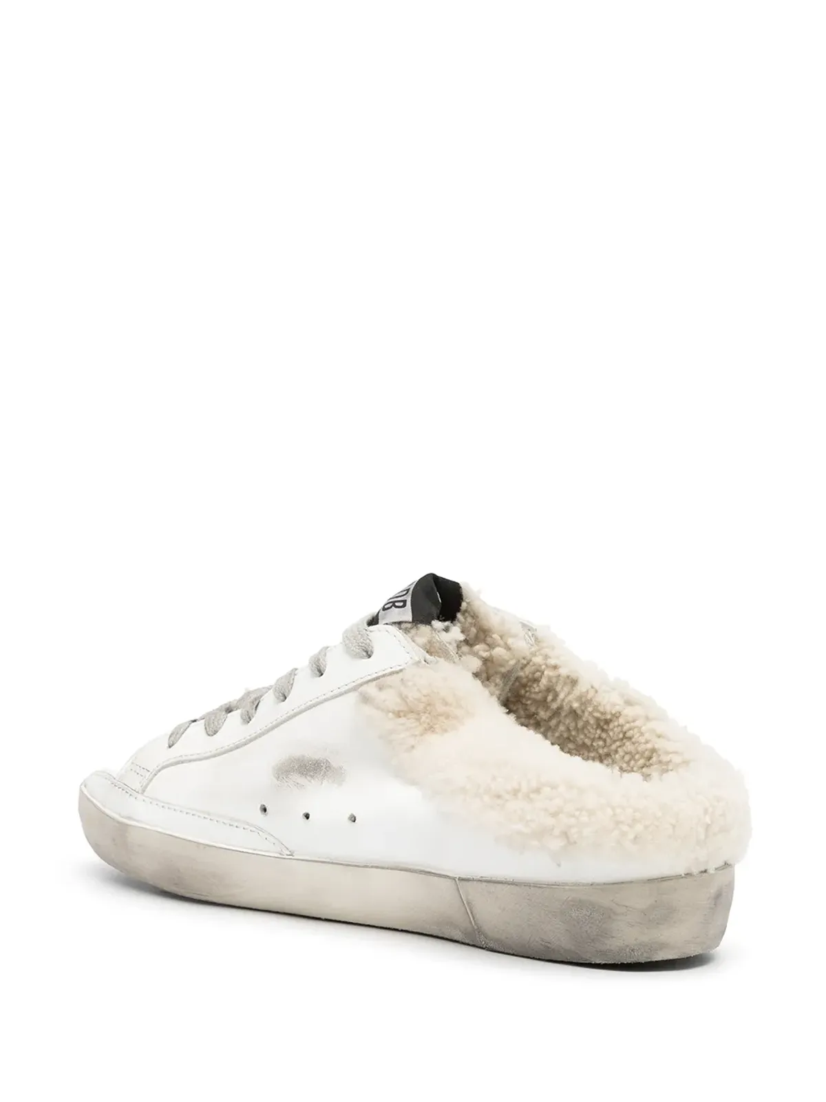 Golden Goose Super-Star Sabot shearling-lined sneakers - White - 画像3