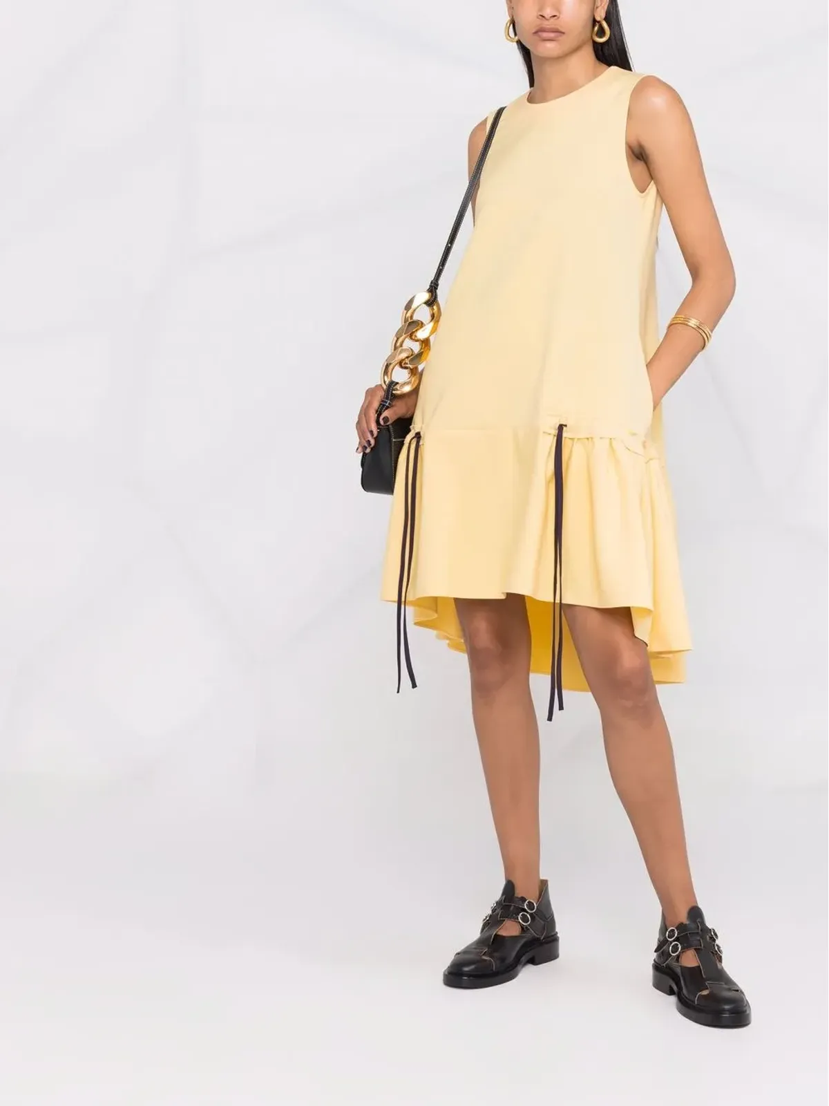 Victoria Victoria Beckham ラッフルヘム ポプリン ドレス - 画像2