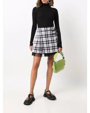 RED Valentino タータンチェック柄プリーツキルトミニスカート - サムネイル2