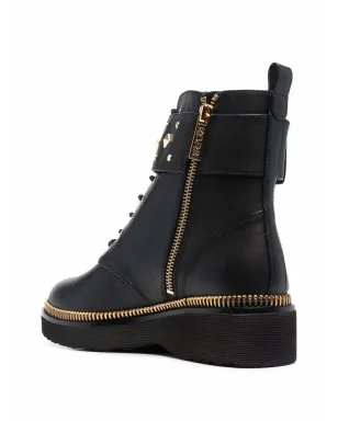 Michael Michael Kors ハスケル スパイクストラップ レザーブーツ ブラック - サムネイル3