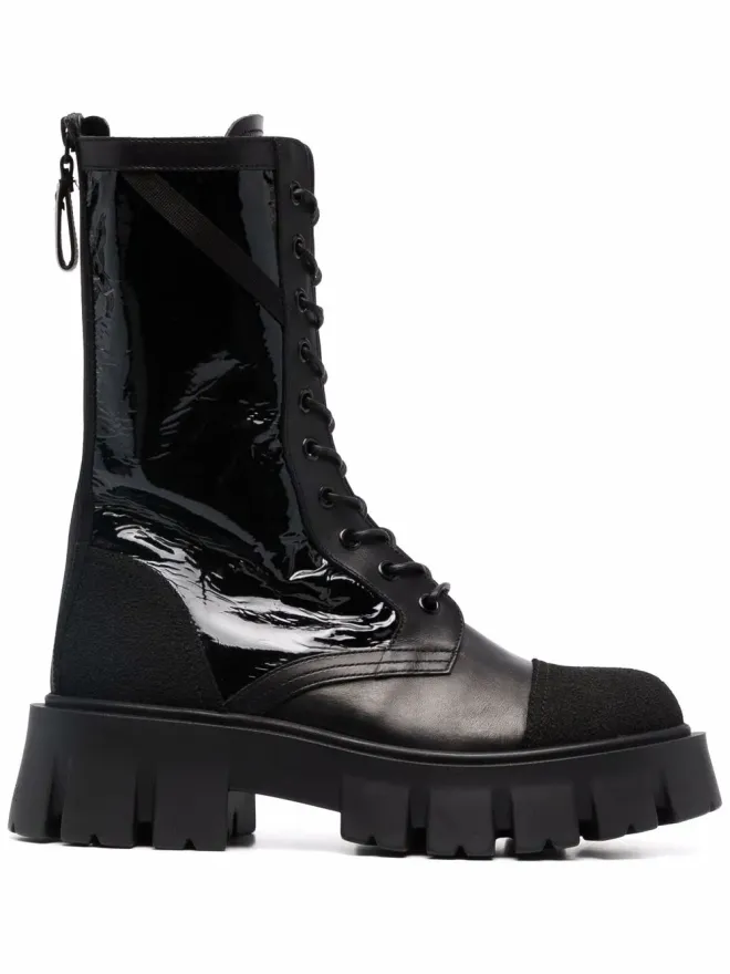 Premiata Premiata レースアップレザー ブーツ ブラックの商品画像