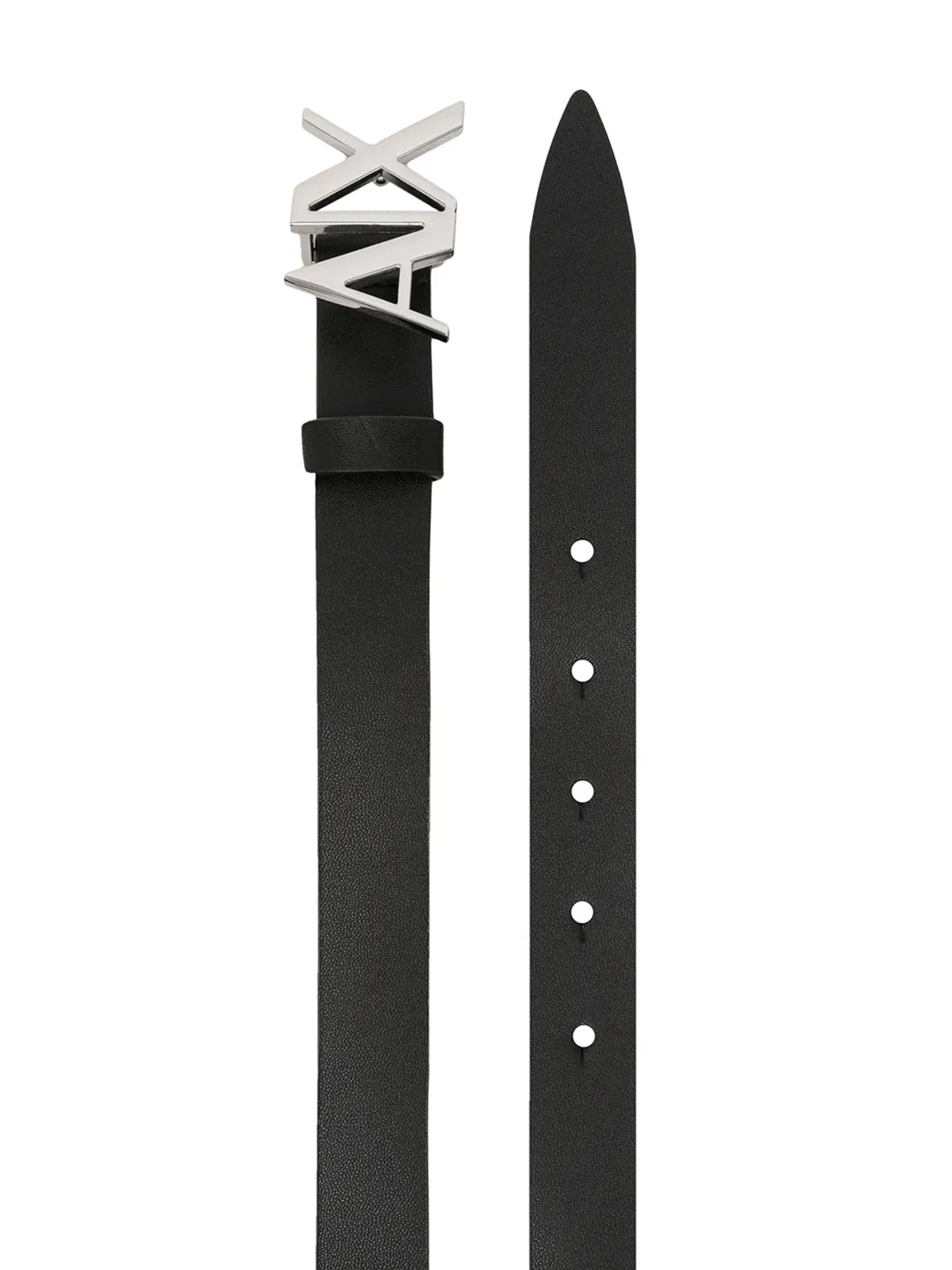 Armani Exchange ロゴバックル レザー ベルト - 画像2