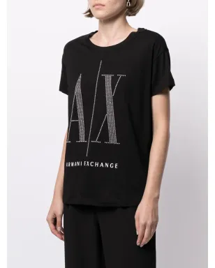 Armani Exchange スパンコールロゴ入りTシャツ - サムネイル3