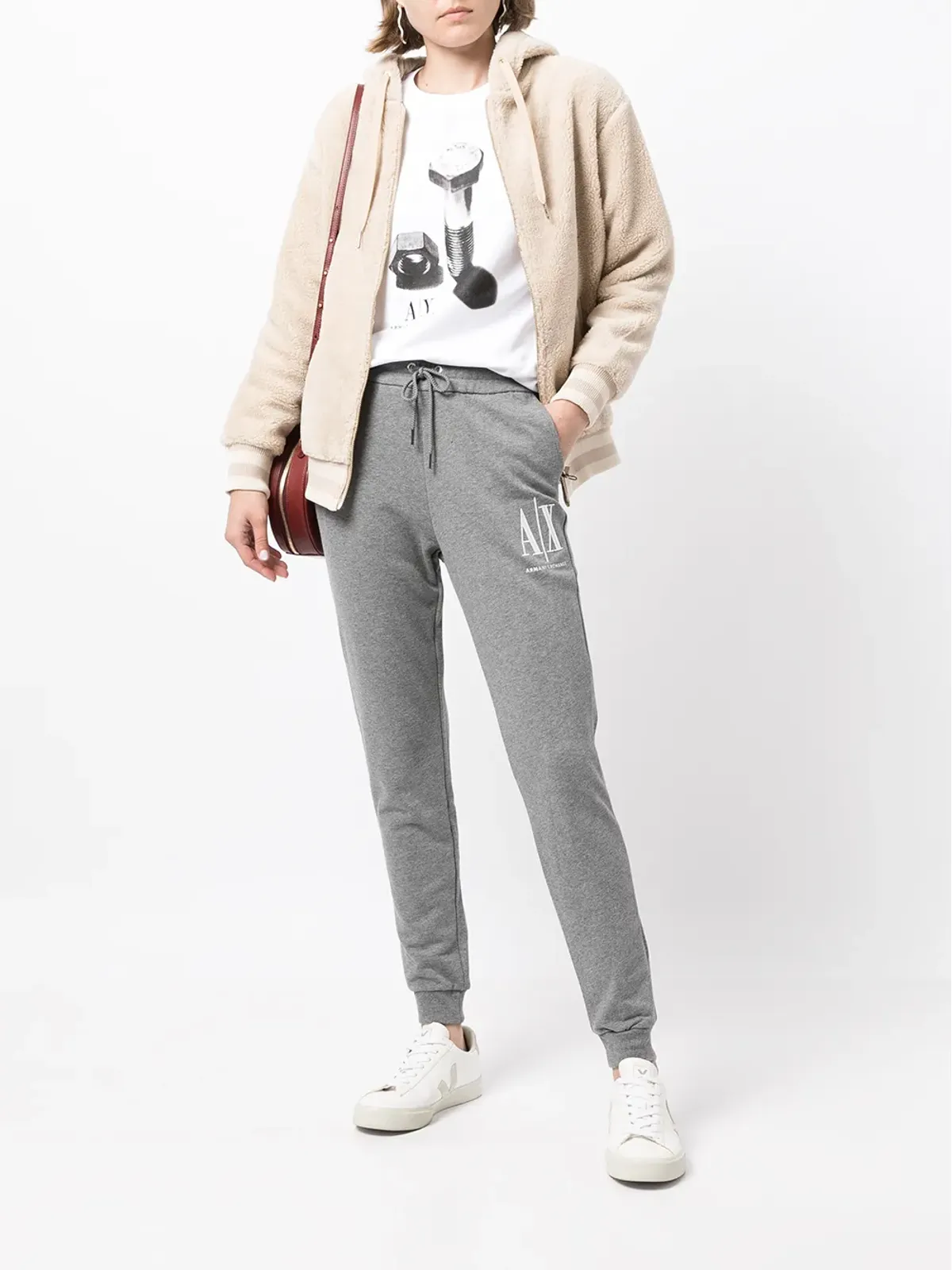 Armani Exchange ロゴプリント スウェットパンツ - グレー - 画像2