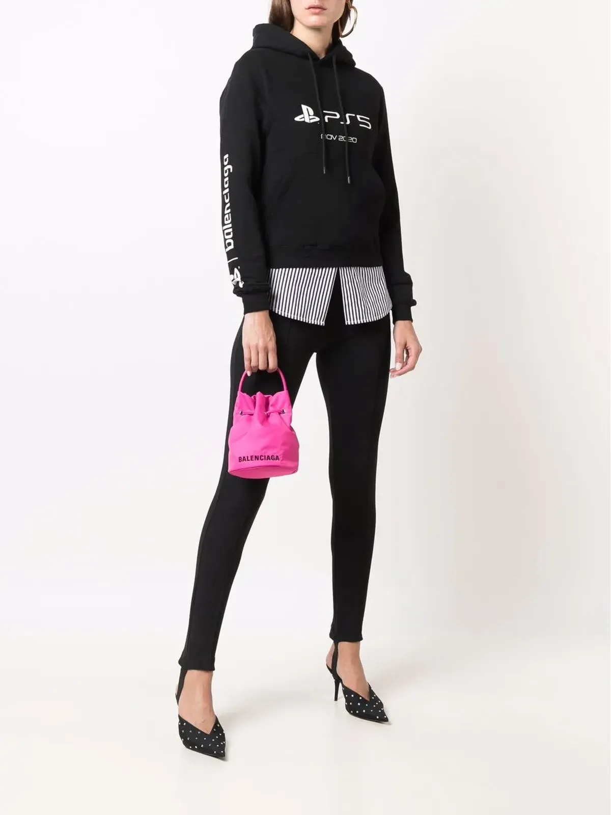 Balenciaga PS5フーディ ブラック - 画像2