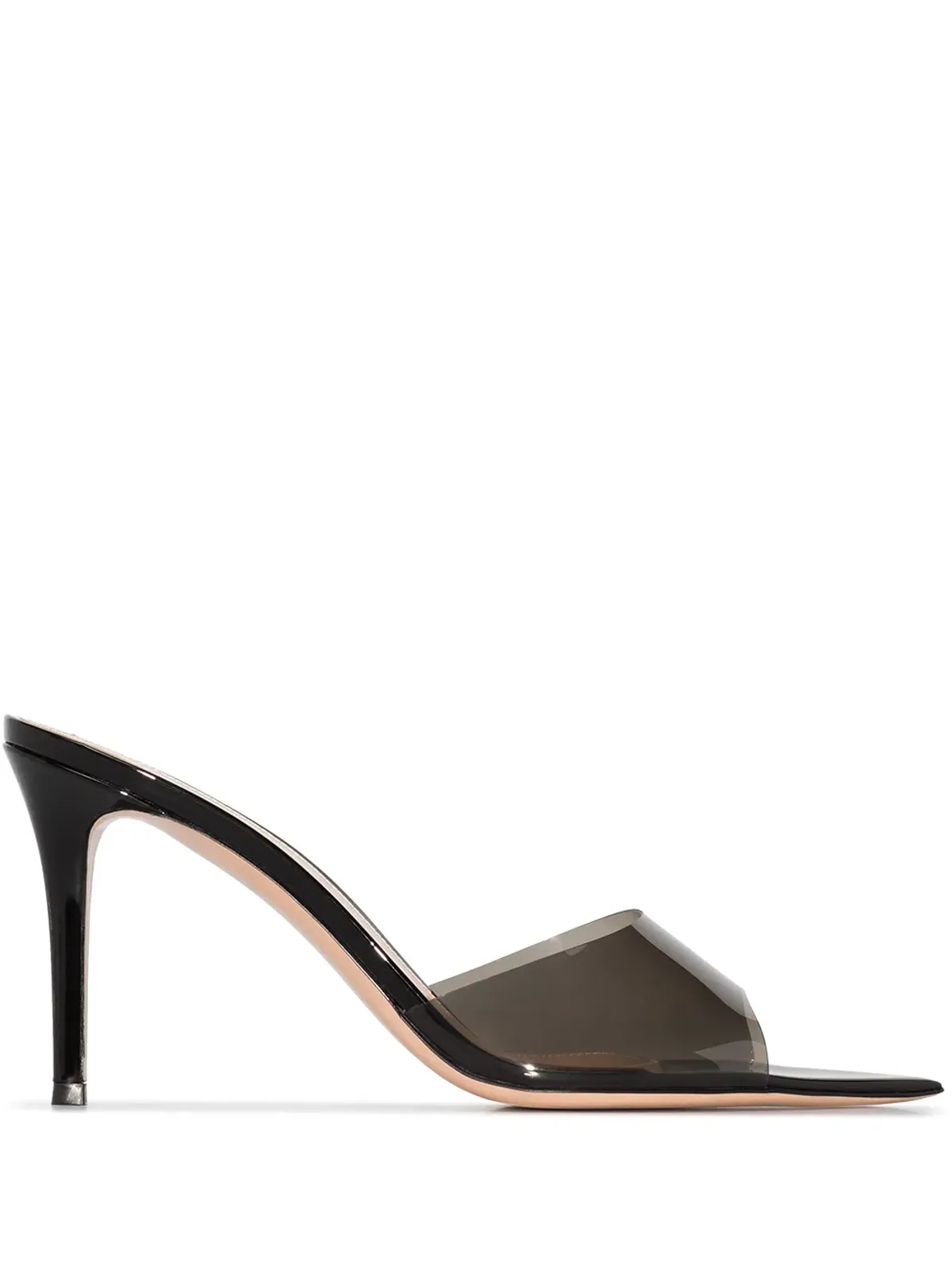 Gianvito Rossi Elle 透明ストラップ ミュール - White - 画像1