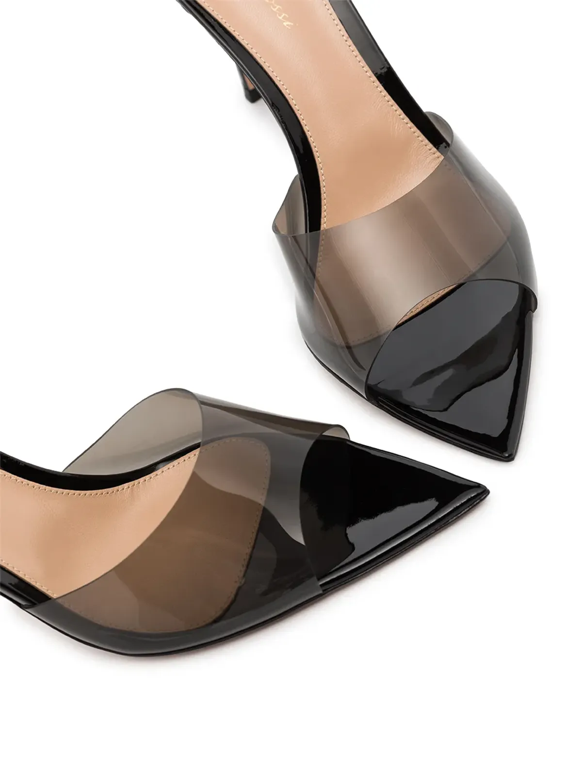 Gianvito Rossi Elle 透明ストラップ ミュール - White - 画像2