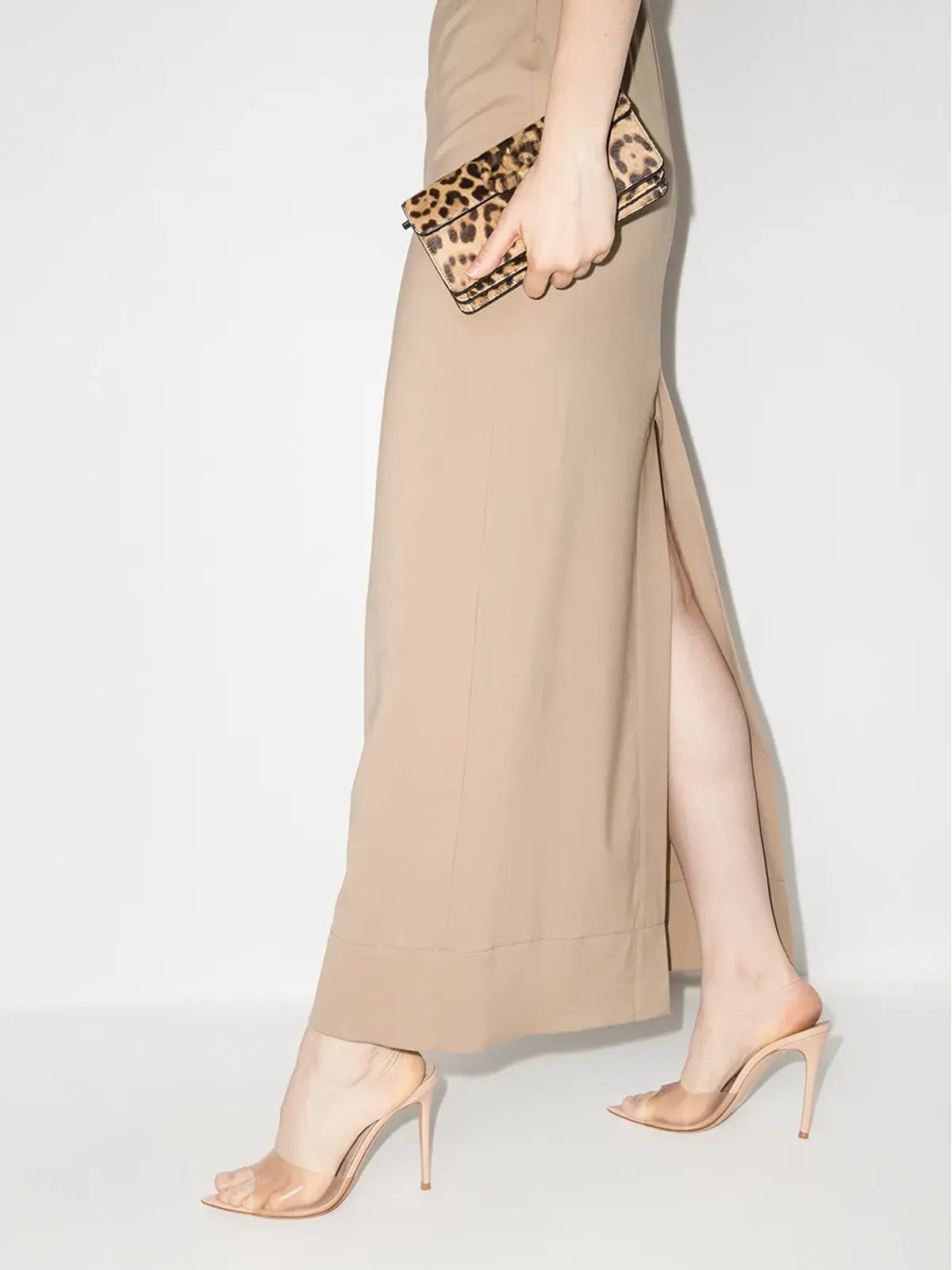 Gianvito Rossi Elle 105mm 透明ストラップミュール - 画像3