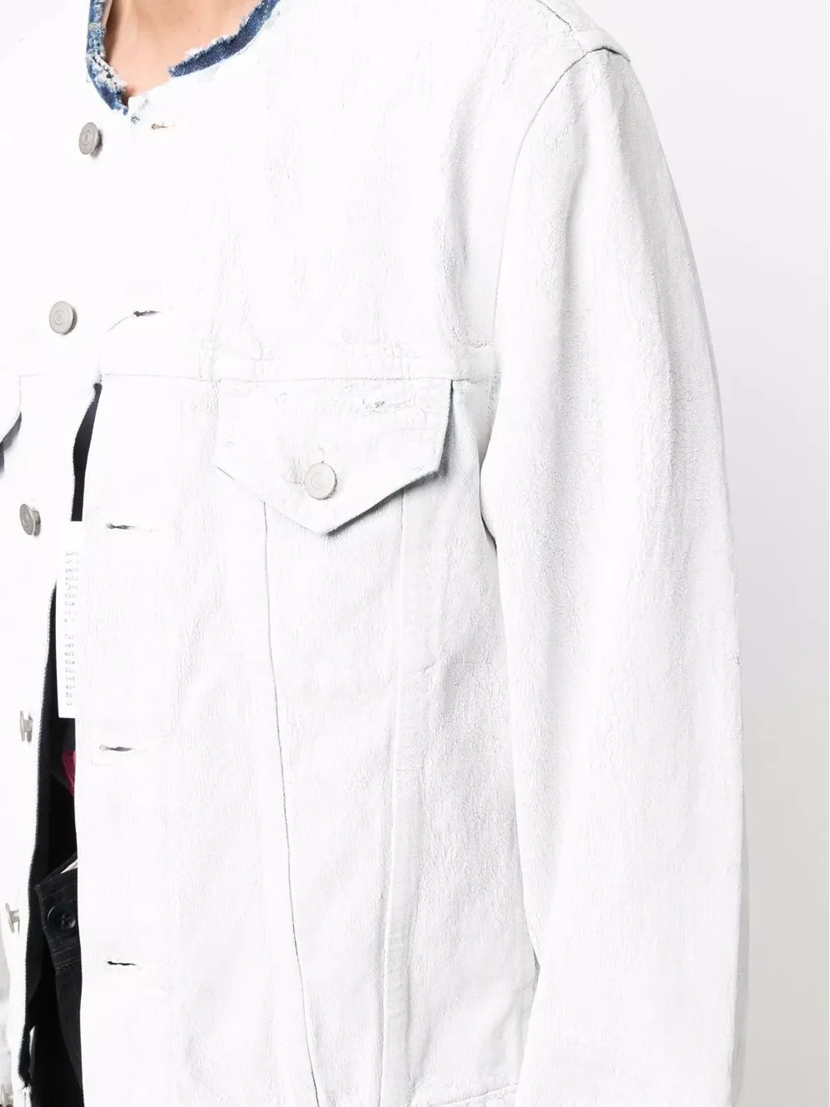 Maison Margiela ロー・カットカラー デニムジャケット - 画像5