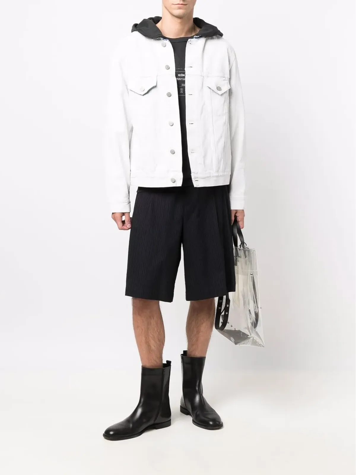 Maison Margiela ロー・カットカラー デニムジャケット - 画像2
