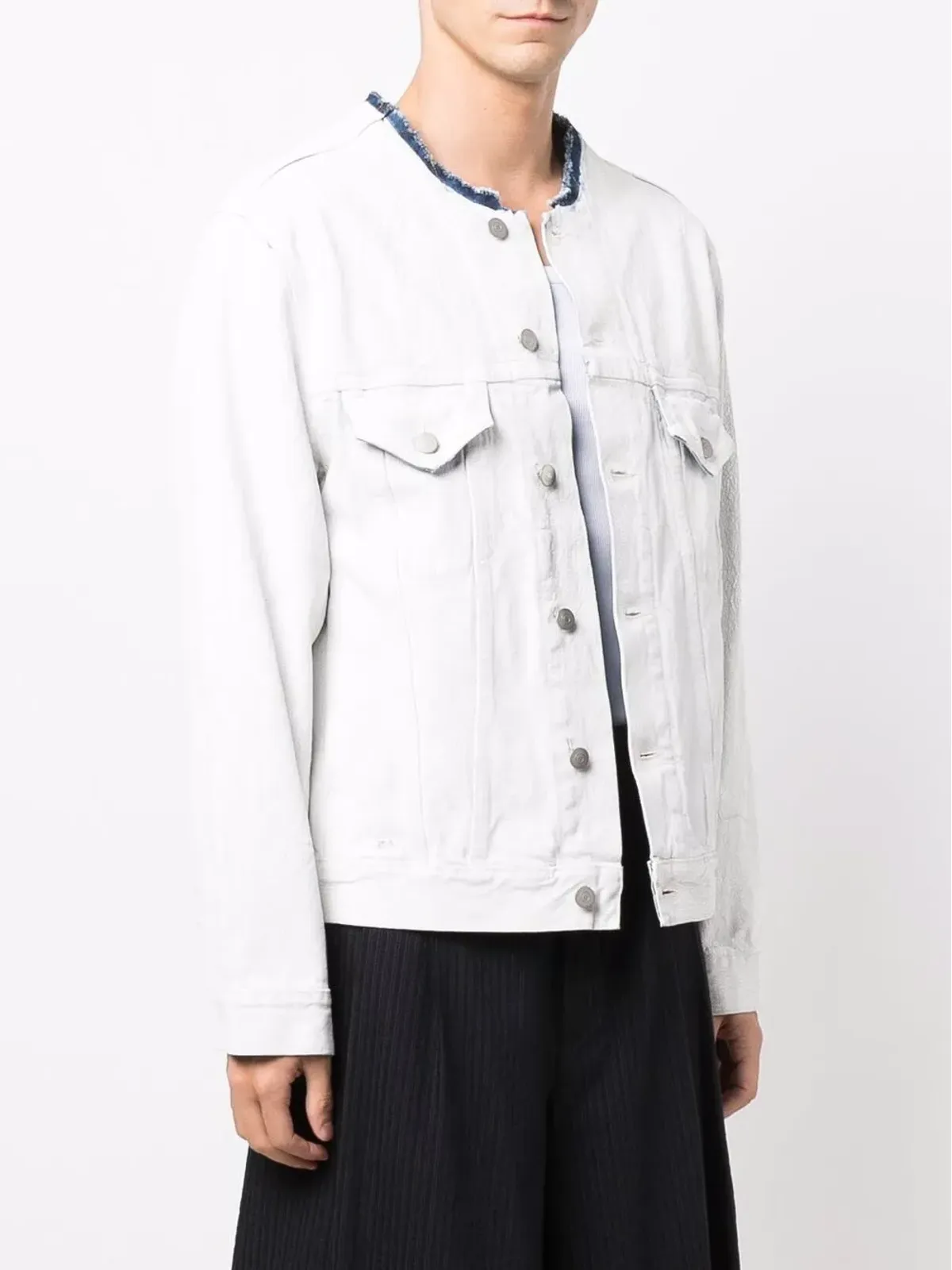 Maison Margiela ロー・カットカラー デニムジャケット - 画像3