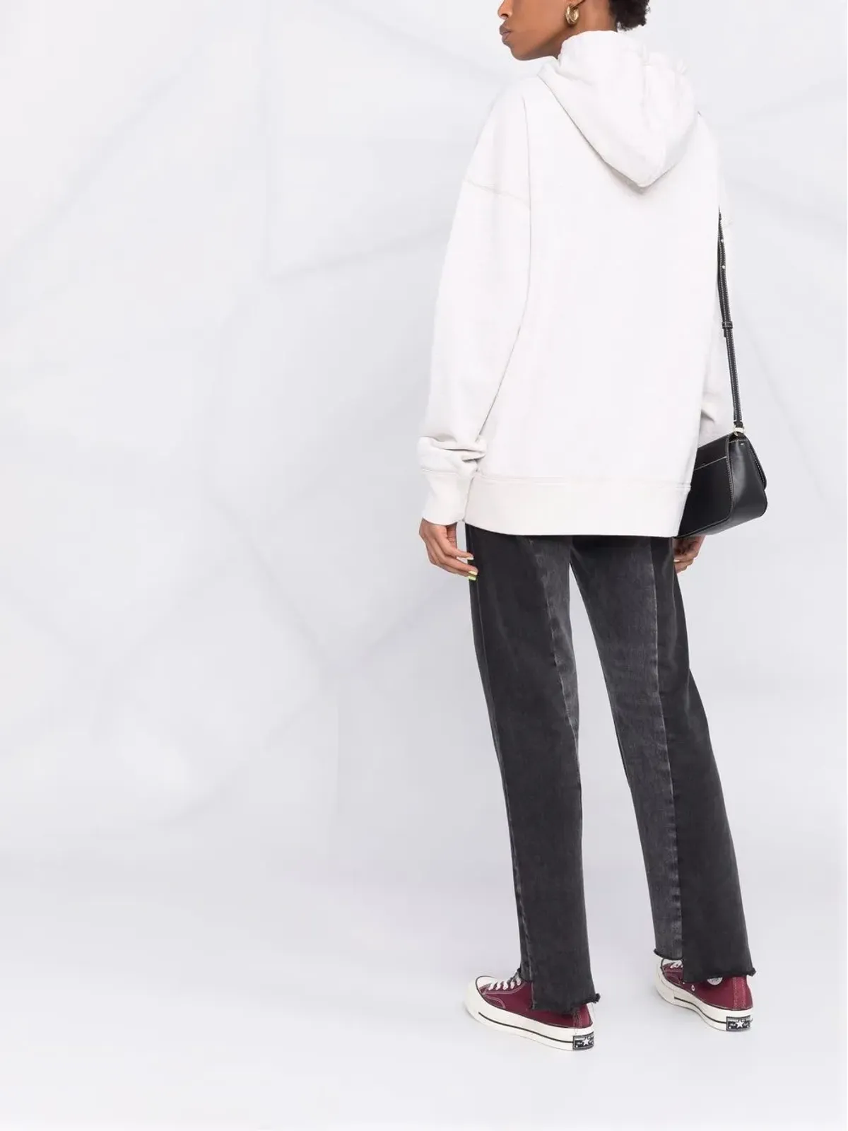 MARANT ÉTOILE Mansel logo-print hoodie - Neutrals - 画像4