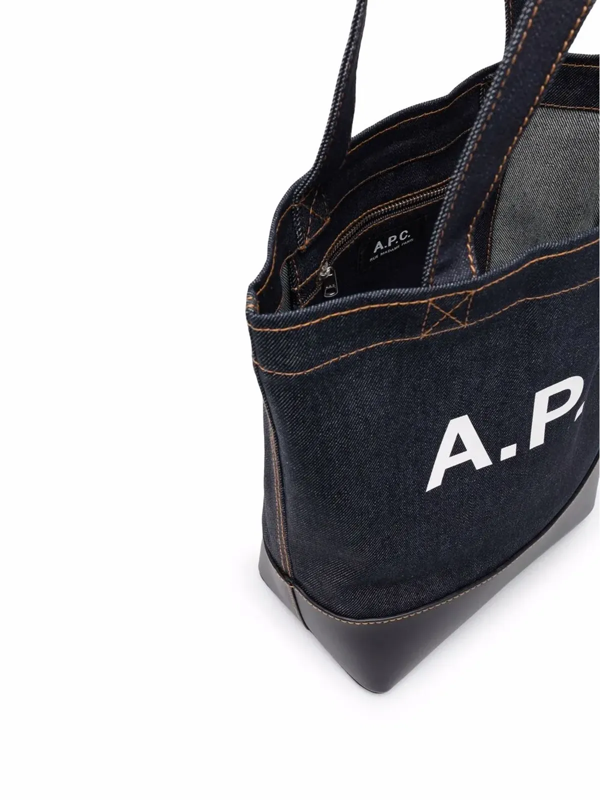 A.P.C. デニム ロゴ トートバッグ - 画像5