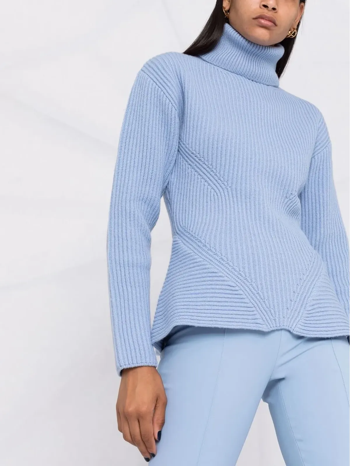 Elisabetta Franchi リブ編み ロールネック ジャンパー - 画像5