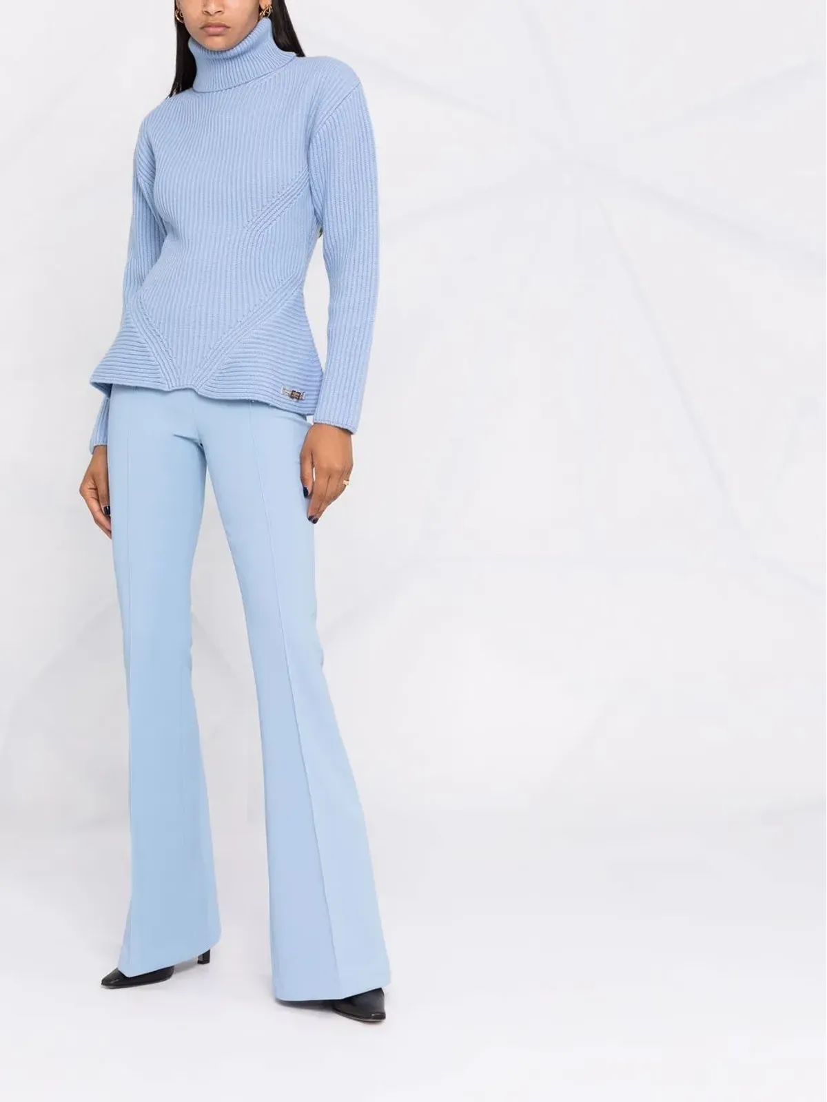 Elisabetta Franchi リブ編み ロールネック ジャンパー - 画像2
