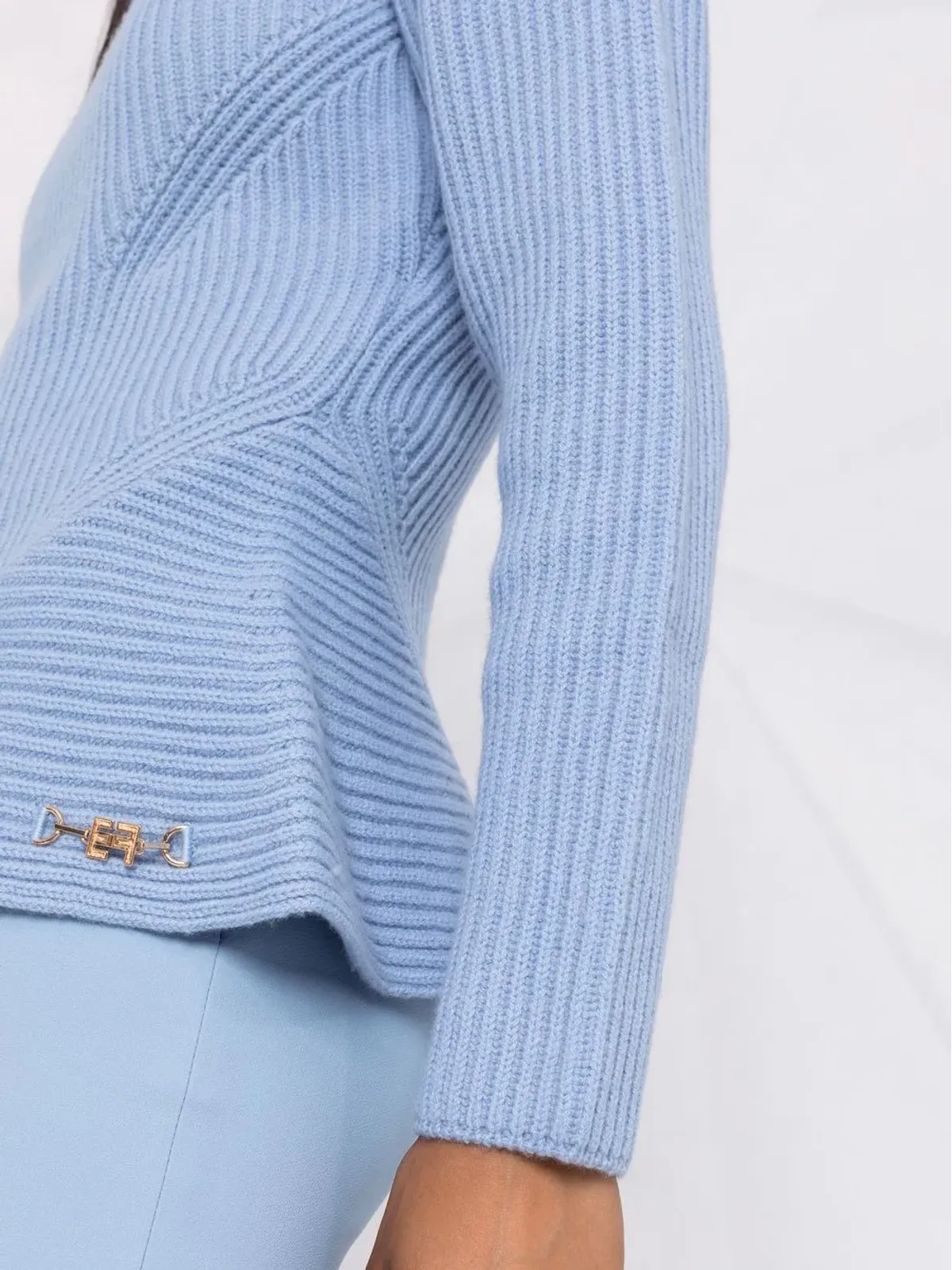 Elisabetta Franchi リブ編み ロールネック ジャンパー - 画像3