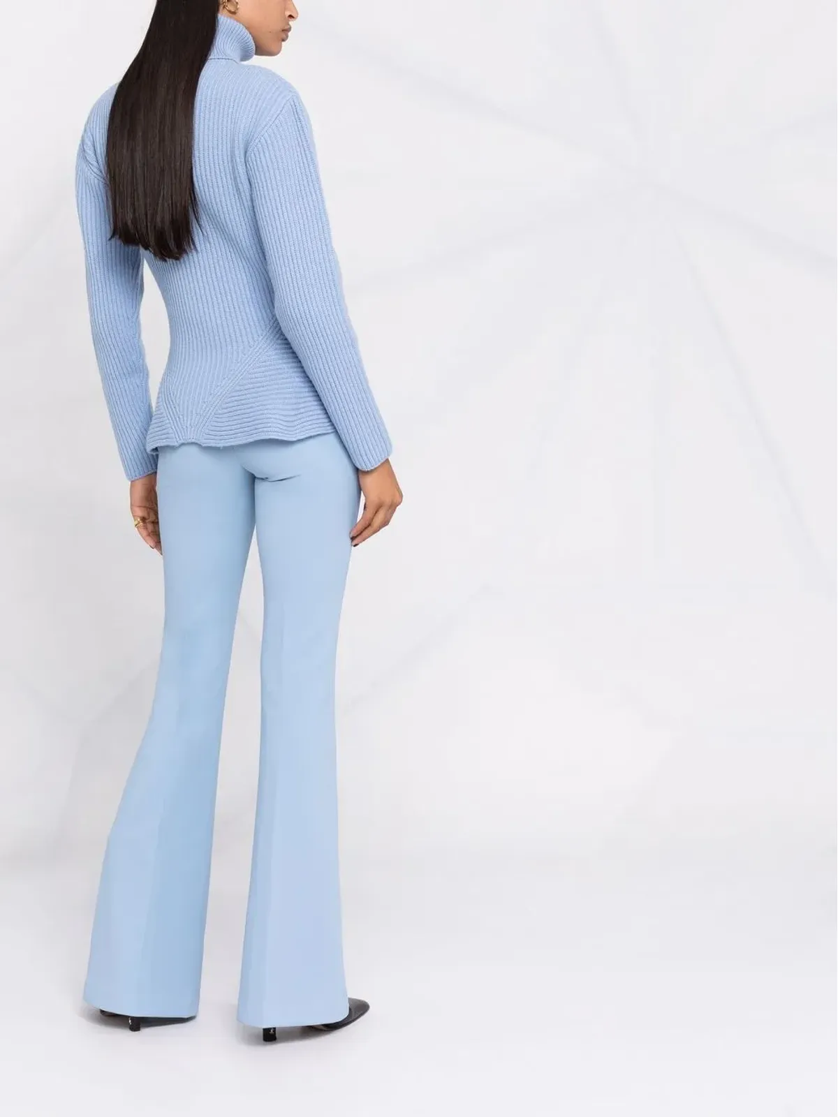 Elisabetta Franchi リブ編み ロールネック ジャンパー - 画像4