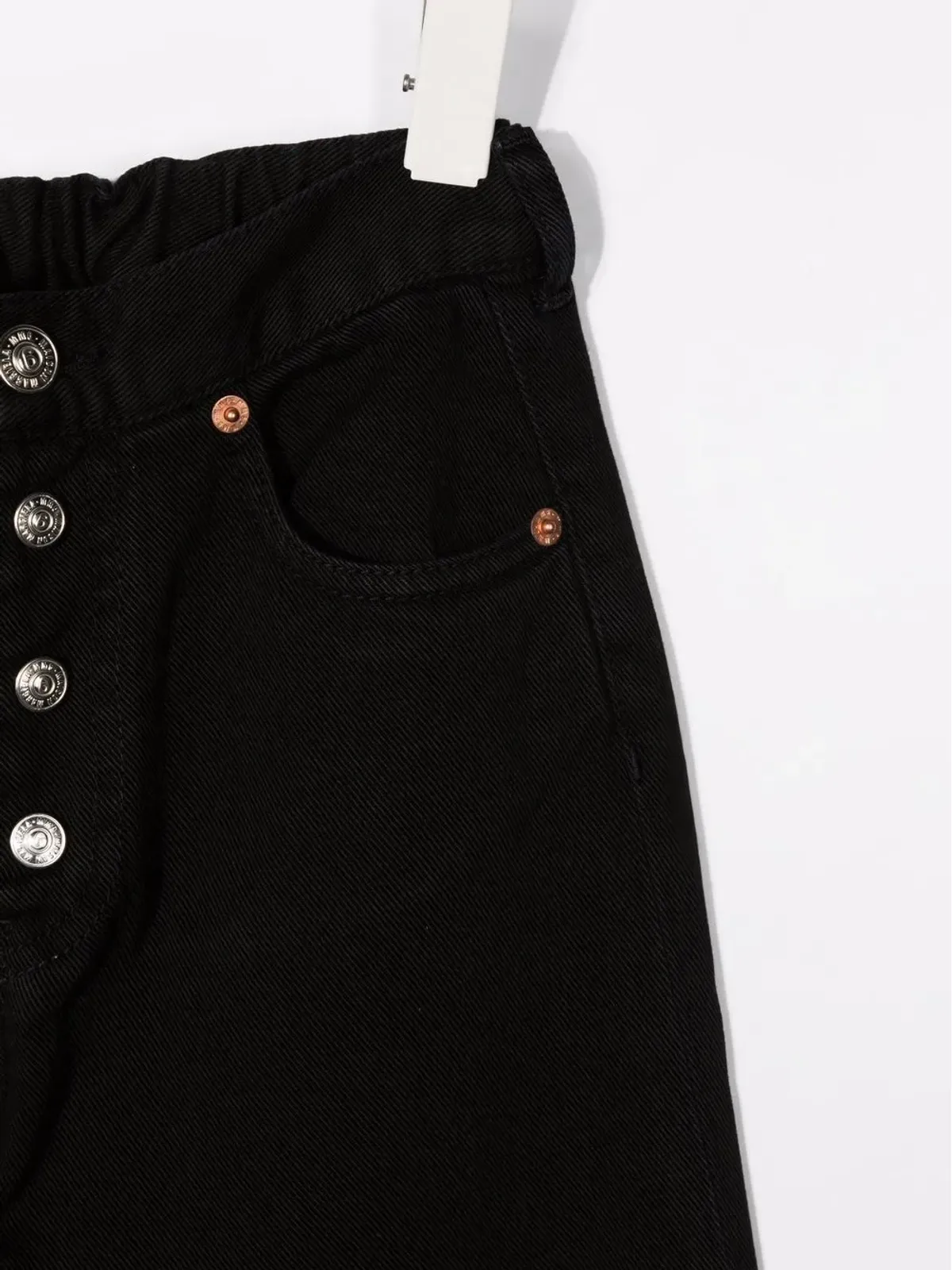 MM6 Maison Margiela Kids ボタンディテール ワイドレッグジーンズ - 画像3
