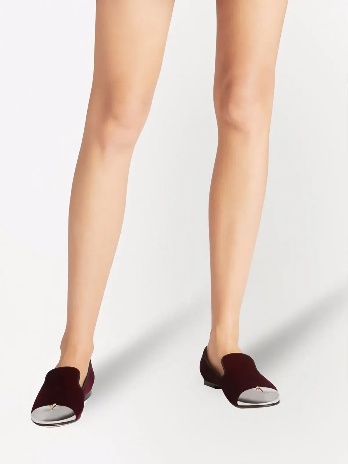 Giuseppe Zanotti Dalila カップトゥ・キャップ ローファー（レッド） - 画像5