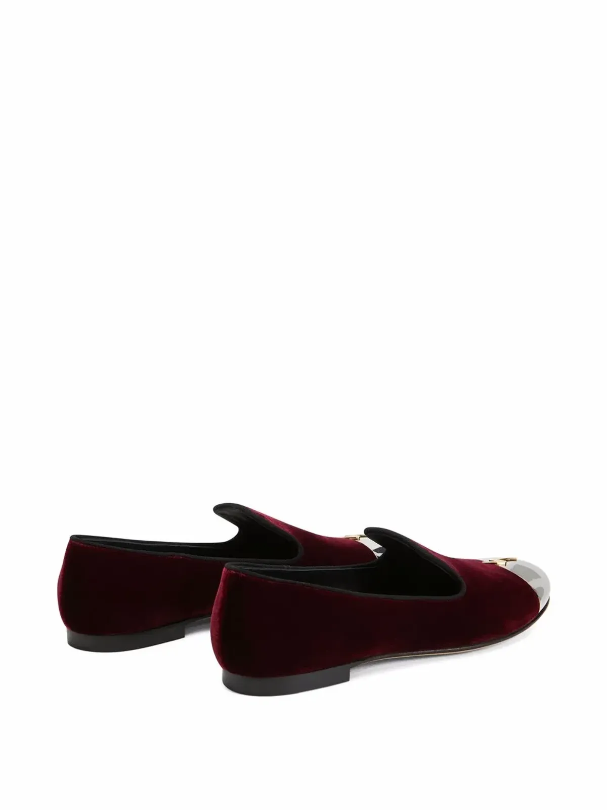 Giuseppe Zanotti Dalila カップトゥ・キャップ ローファー（レッド） - 画像3