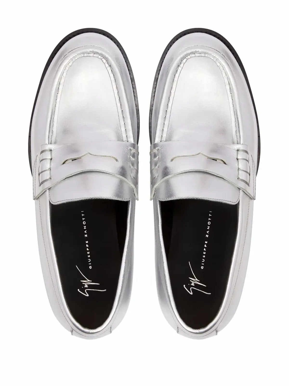 Giuseppe Zanotti ユーロローファー ペニースロット ローファー - 画像4