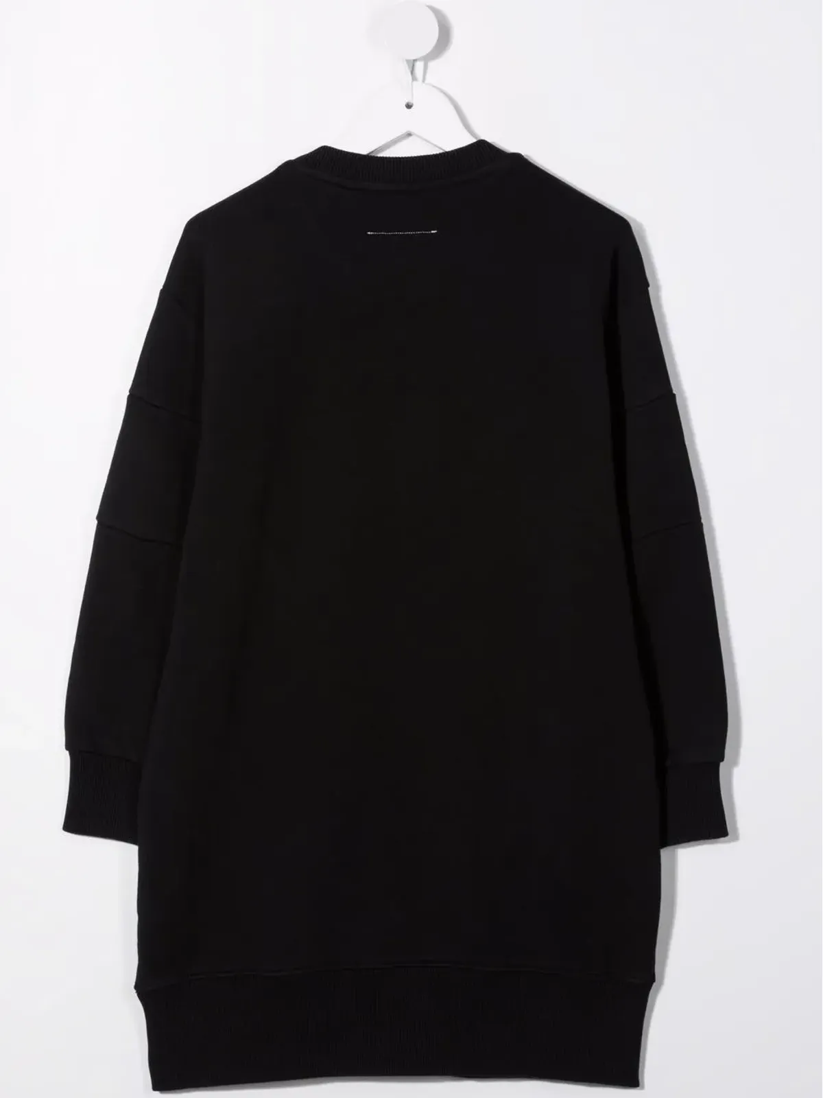 MM6 Maison Margiela Kids ロゴテープ付きミディ丈セータードレス - ブラック - 画像2