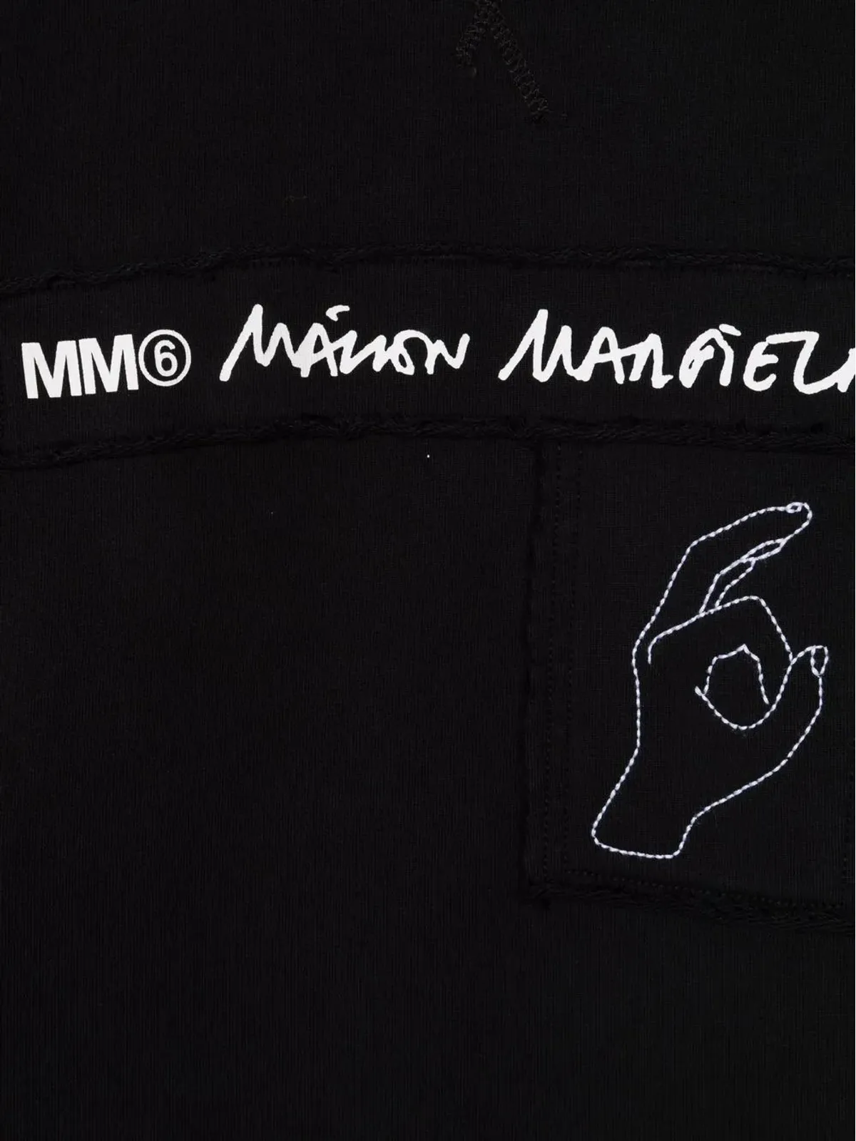 MM6 Maison Margiela Kids ロゴテープ付きミディ丈セータードレス - ブラック - 画像3