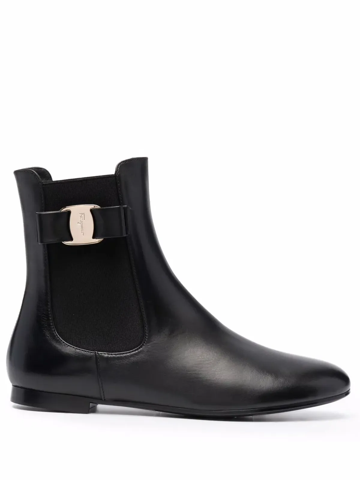 Ferragamo Vara Bow チェルシーブーツ ブラック - 画像1