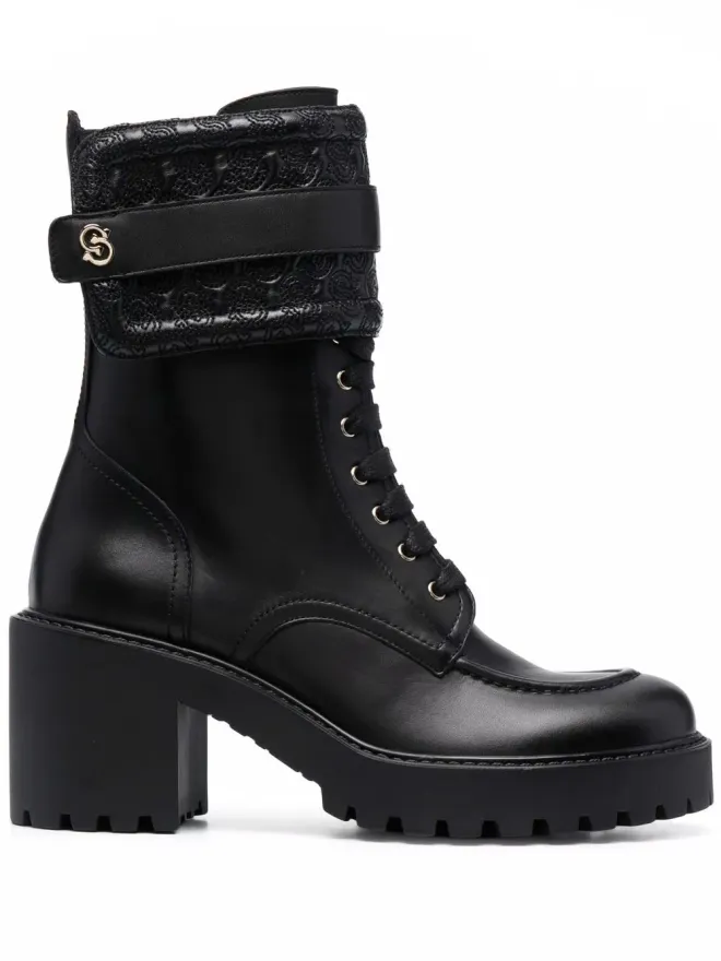 FERRAGAMO Ferragamo シラーズ レザー コンバットブーツの商品画像