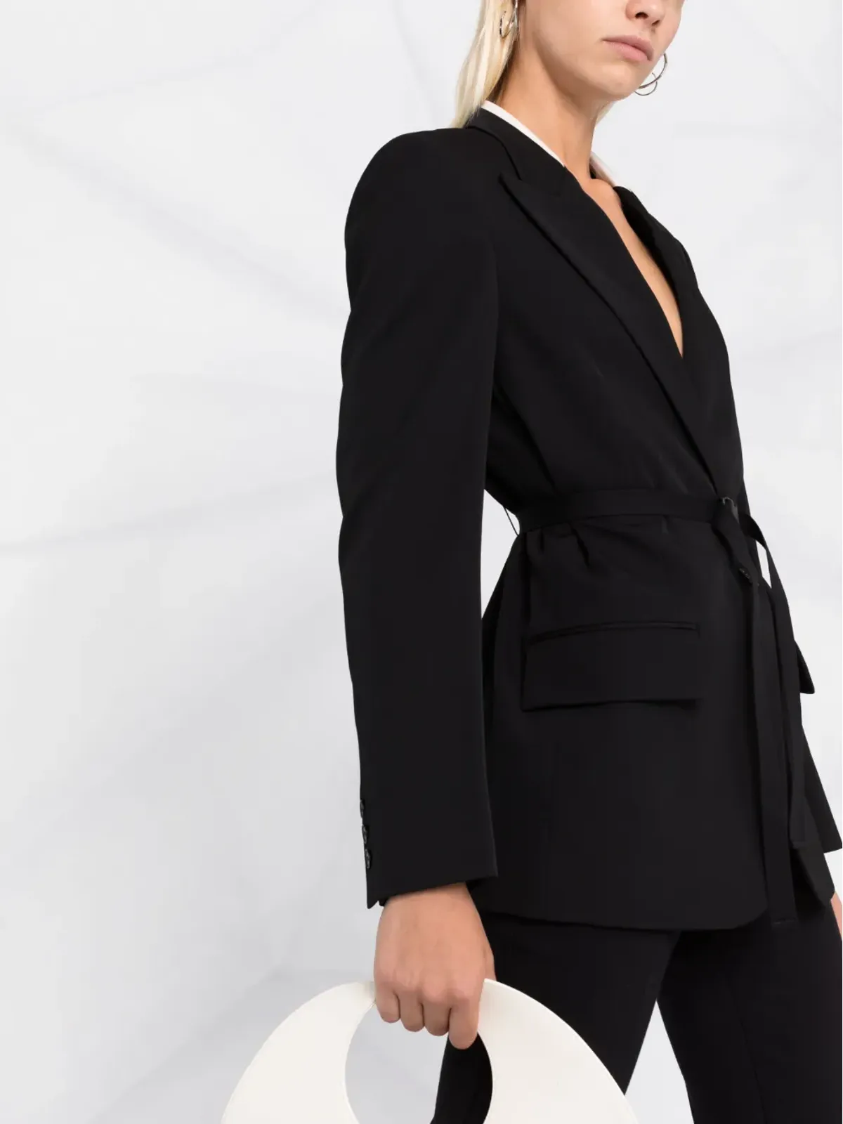 Stella McCartney シングルブレストベルト付きブレザー - 画像3