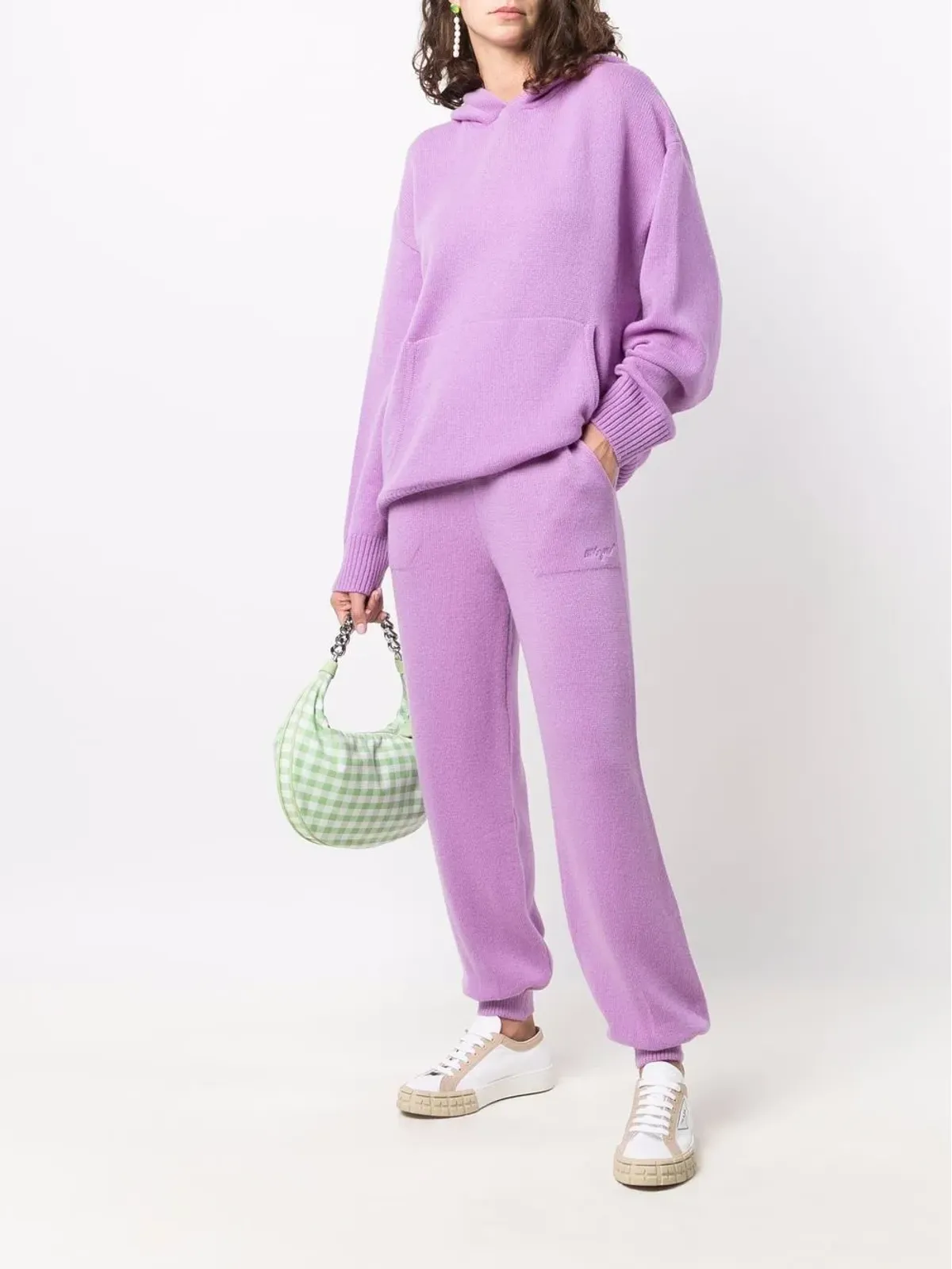 MSGM メリノブレンド ニット トラックパンツ - 画像2