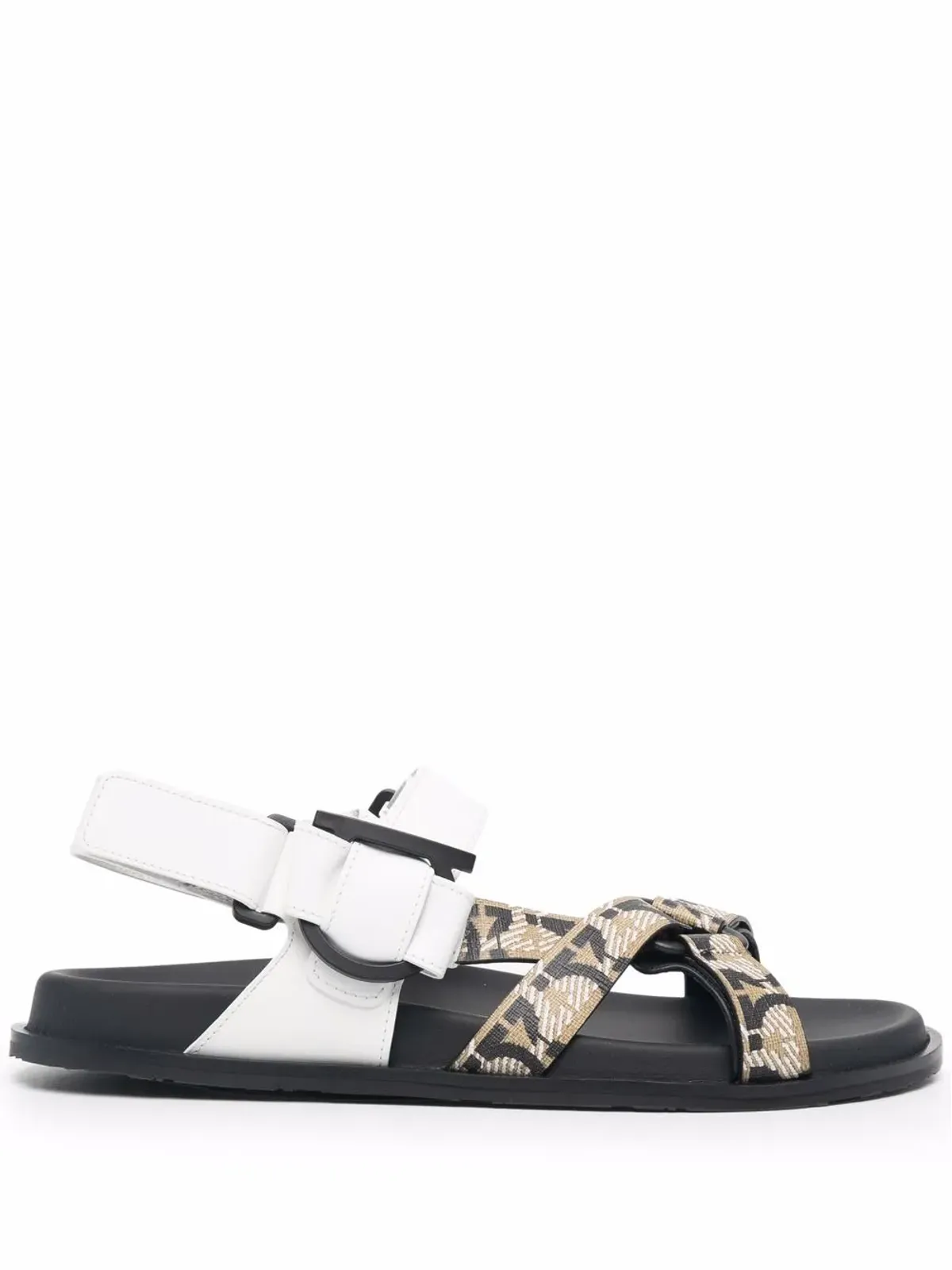 Ferragamo オープントゥバックル付きサンダル - 画像1