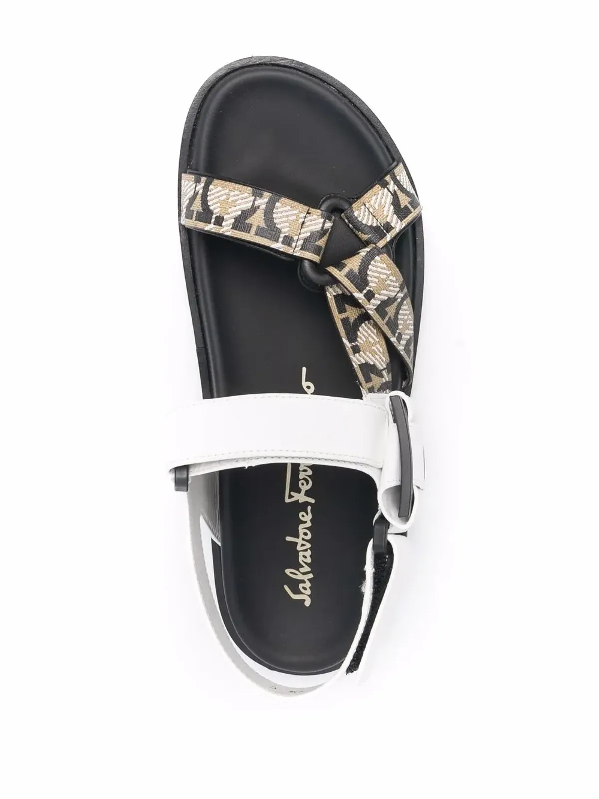 Ferragamo オープントゥバックル付きサンダル - 画像4