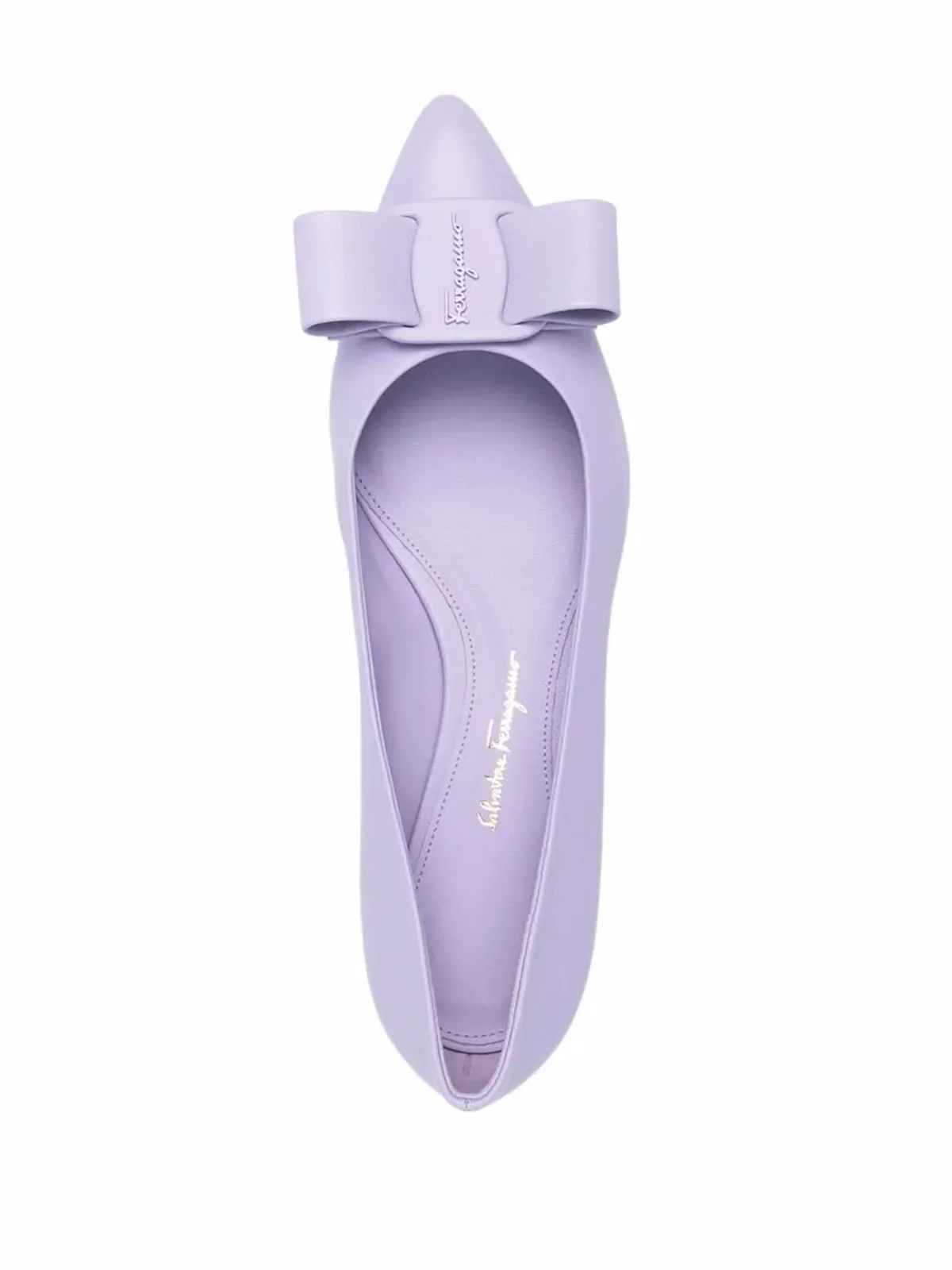 Ferragamo Viva bow flat pumps - Purple - 画像4