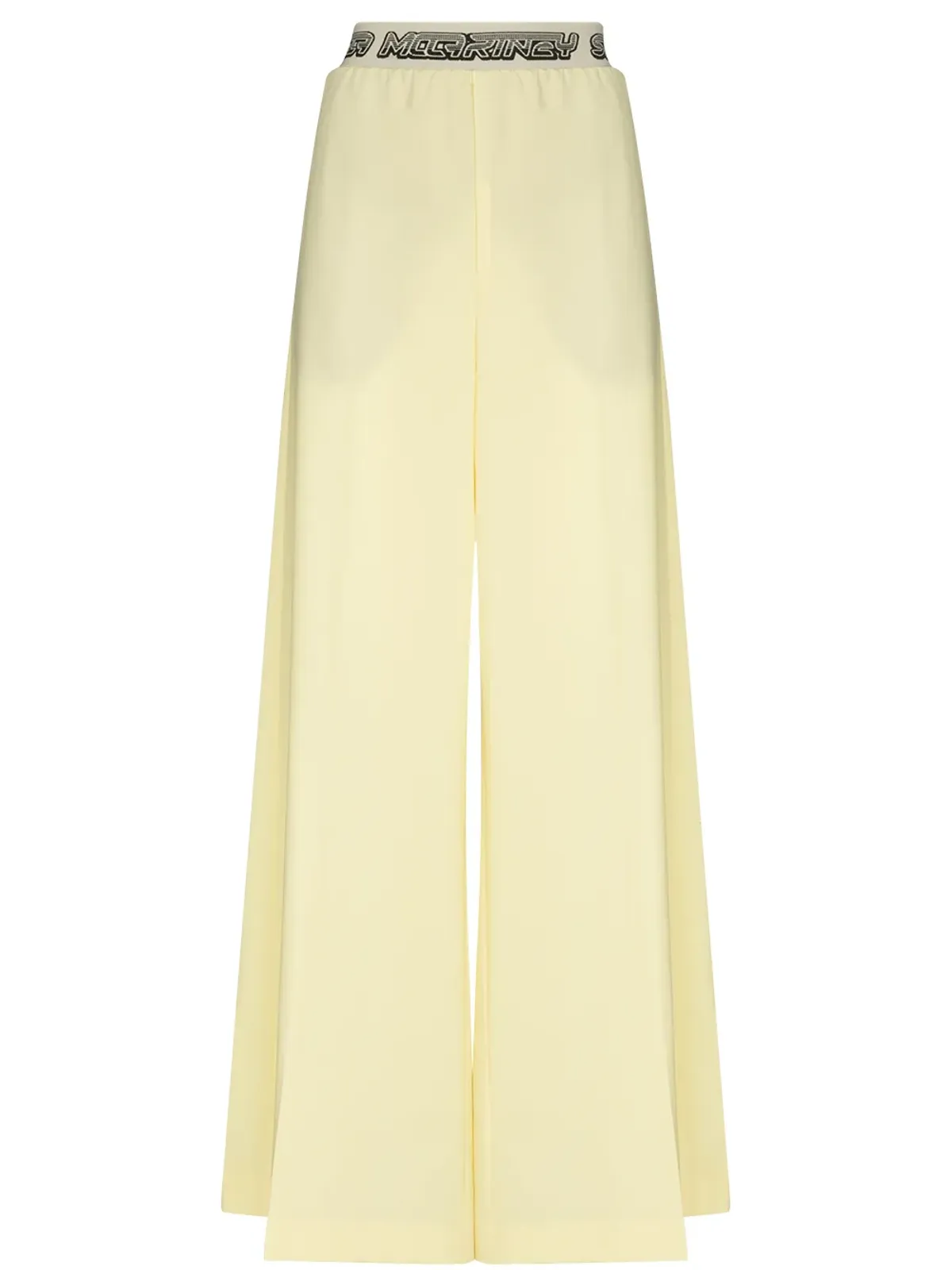 Stella McCartney ロゴ入りウエストバンド パラッツォパンツ イエロー - 画像1