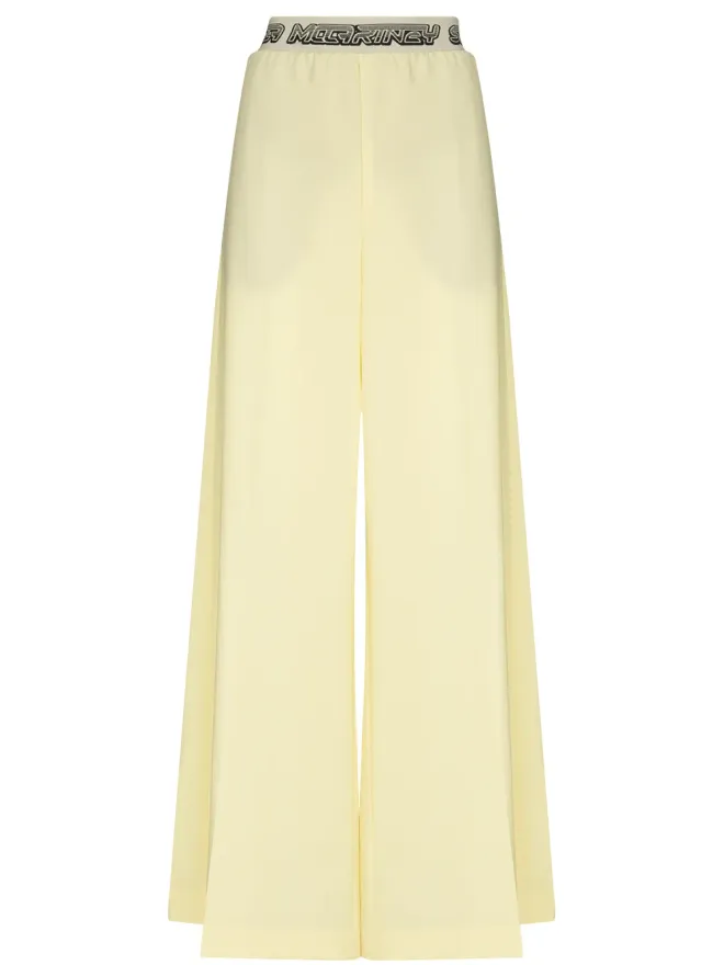 Stella McCartney Stella McCartney ロゴ入りウエストバンド パラッツォパンツ イエローの商品画像