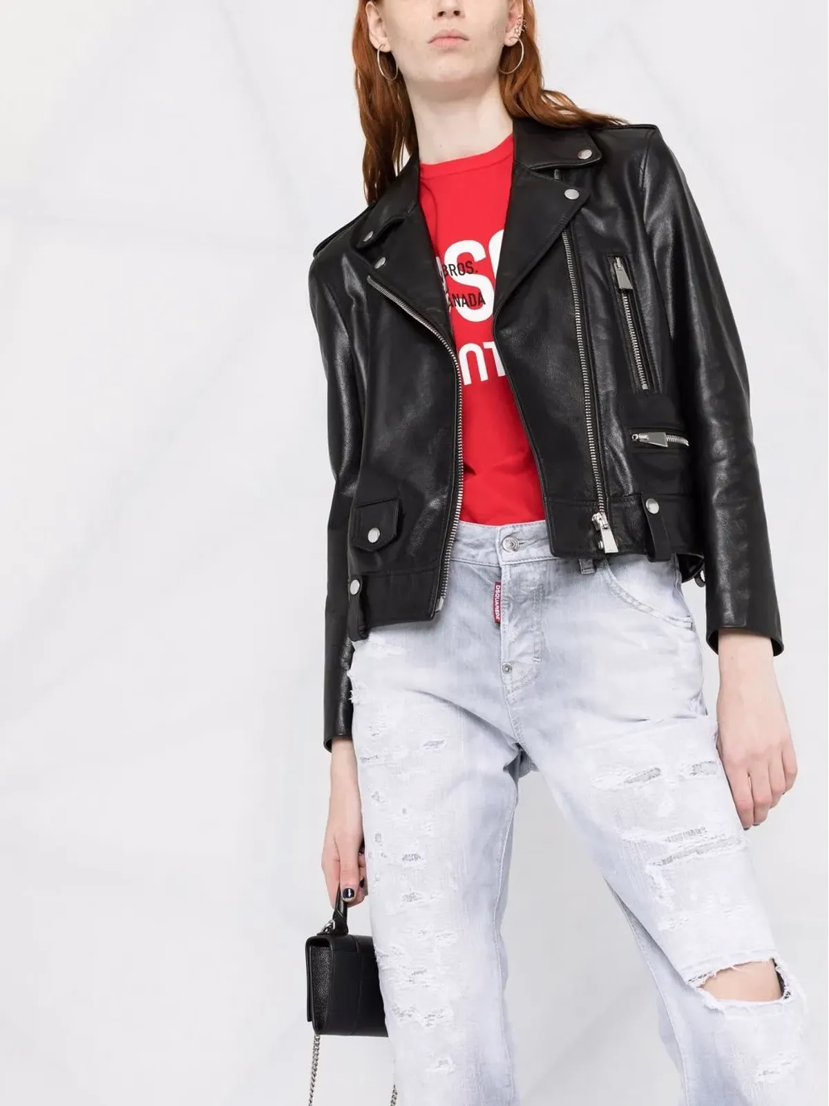 DSQUARED2 ハイライズ クロップドジーンズ - 画像5