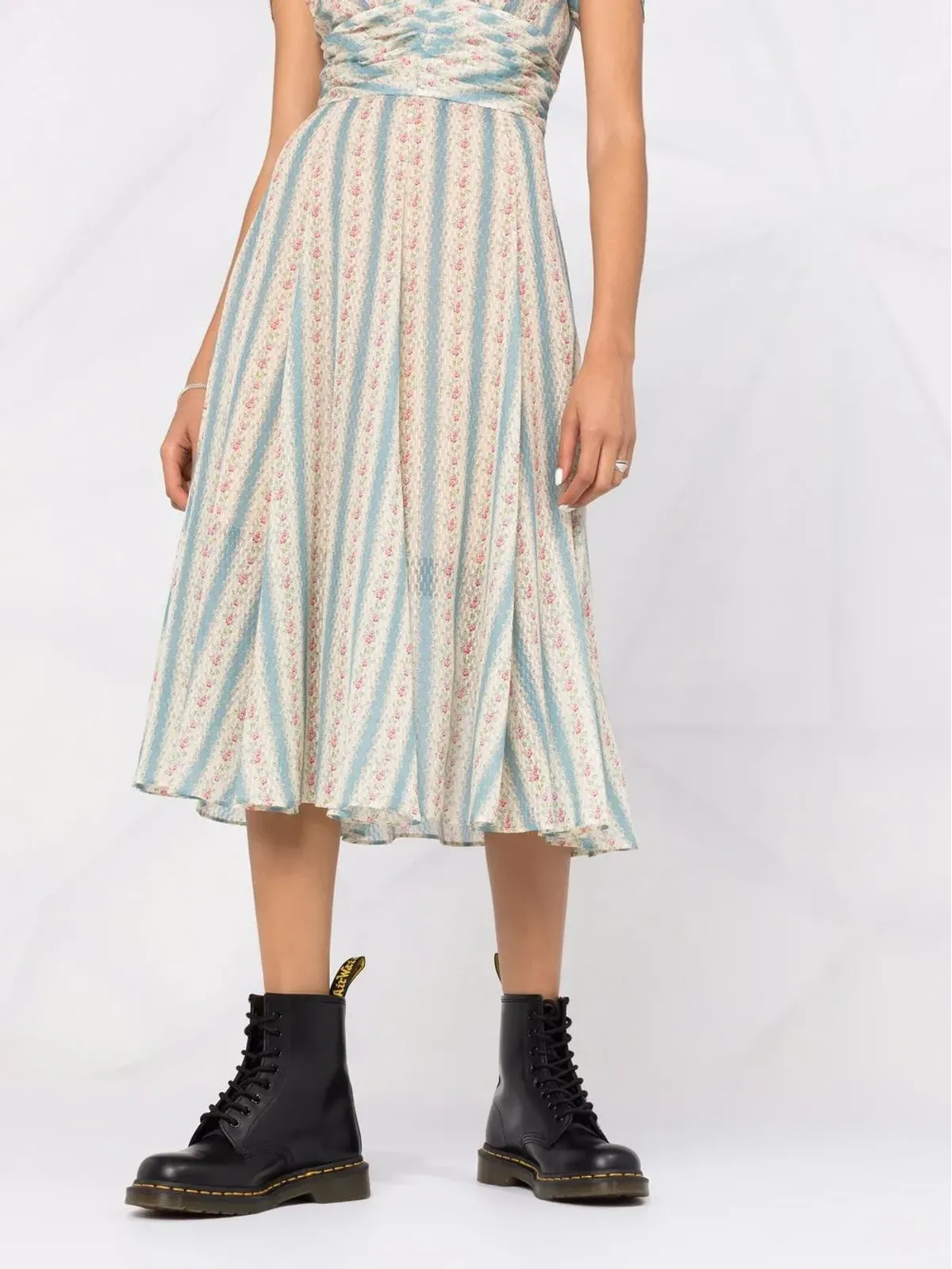 DSQUARED2 花柄プリント フレア ティードレス - 画像5